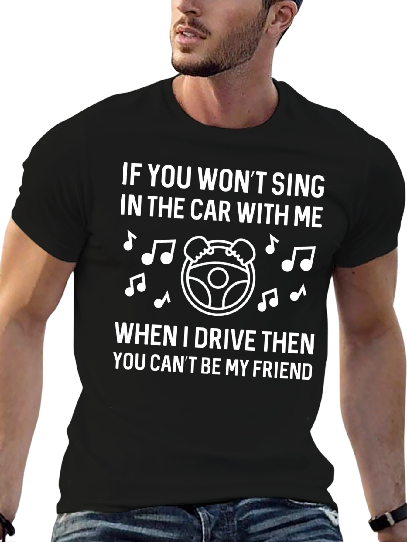 Sing in Car T-Shirt - Humorous Friendship Tee