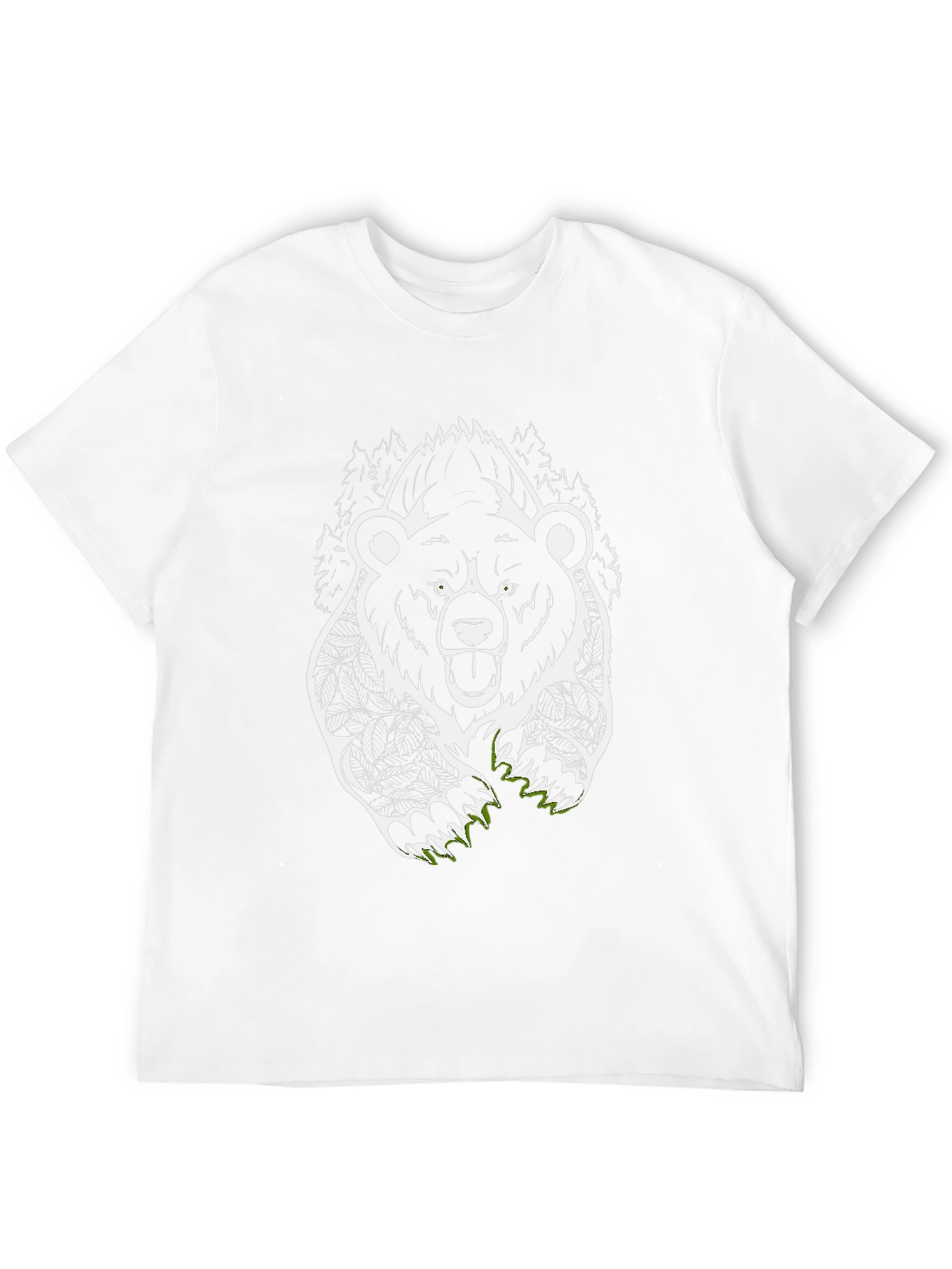 Bear Graphic Tee - Mens Black Cotton T-Shirt
