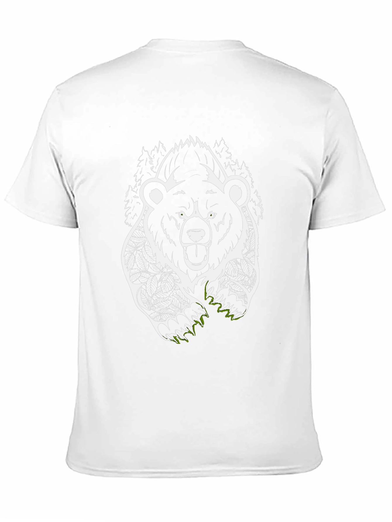 Bear Graphic Tee - Mens Black Cotton T-Shirt