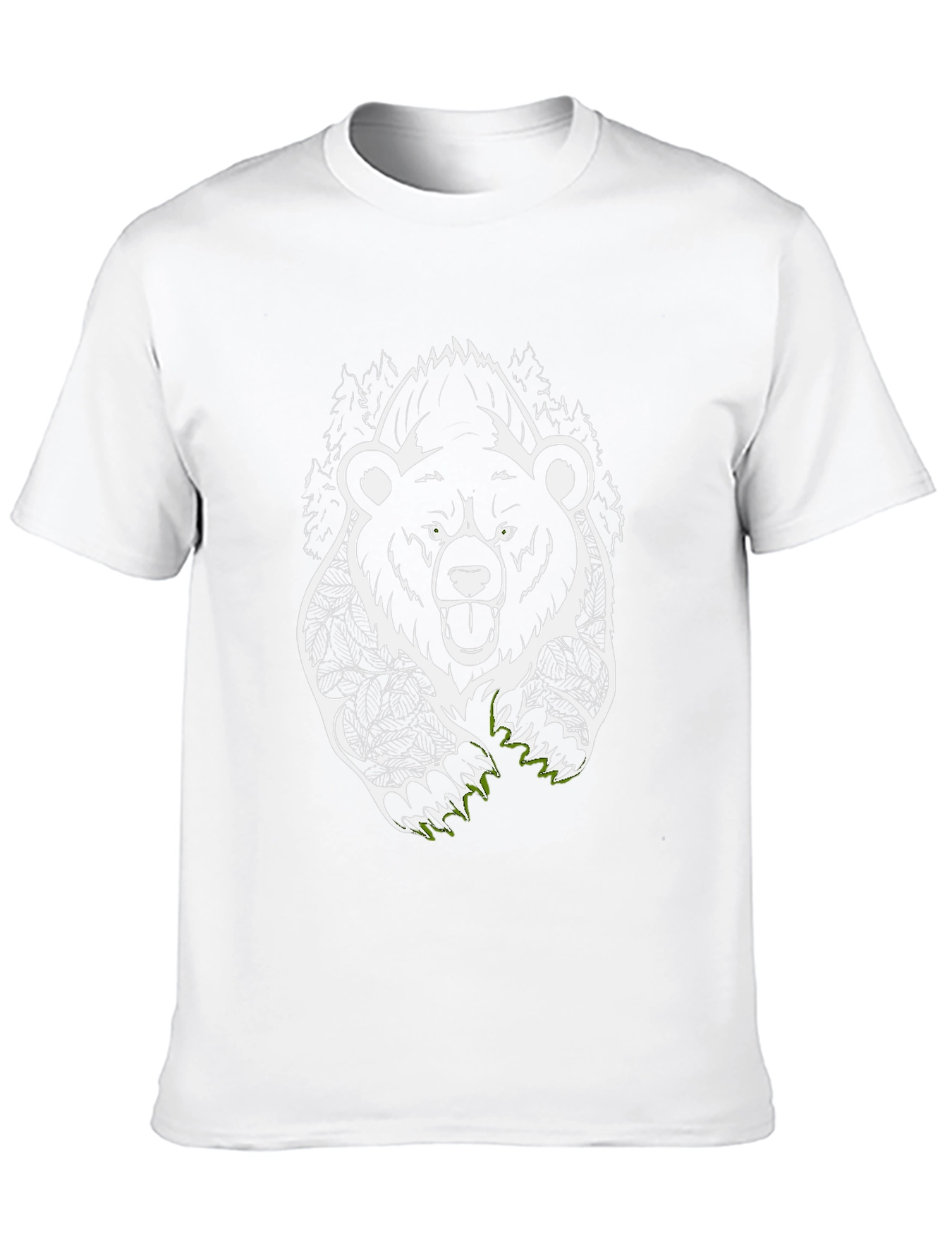 Bear Graphic Tee - Mens Black Cotton T-Shirt