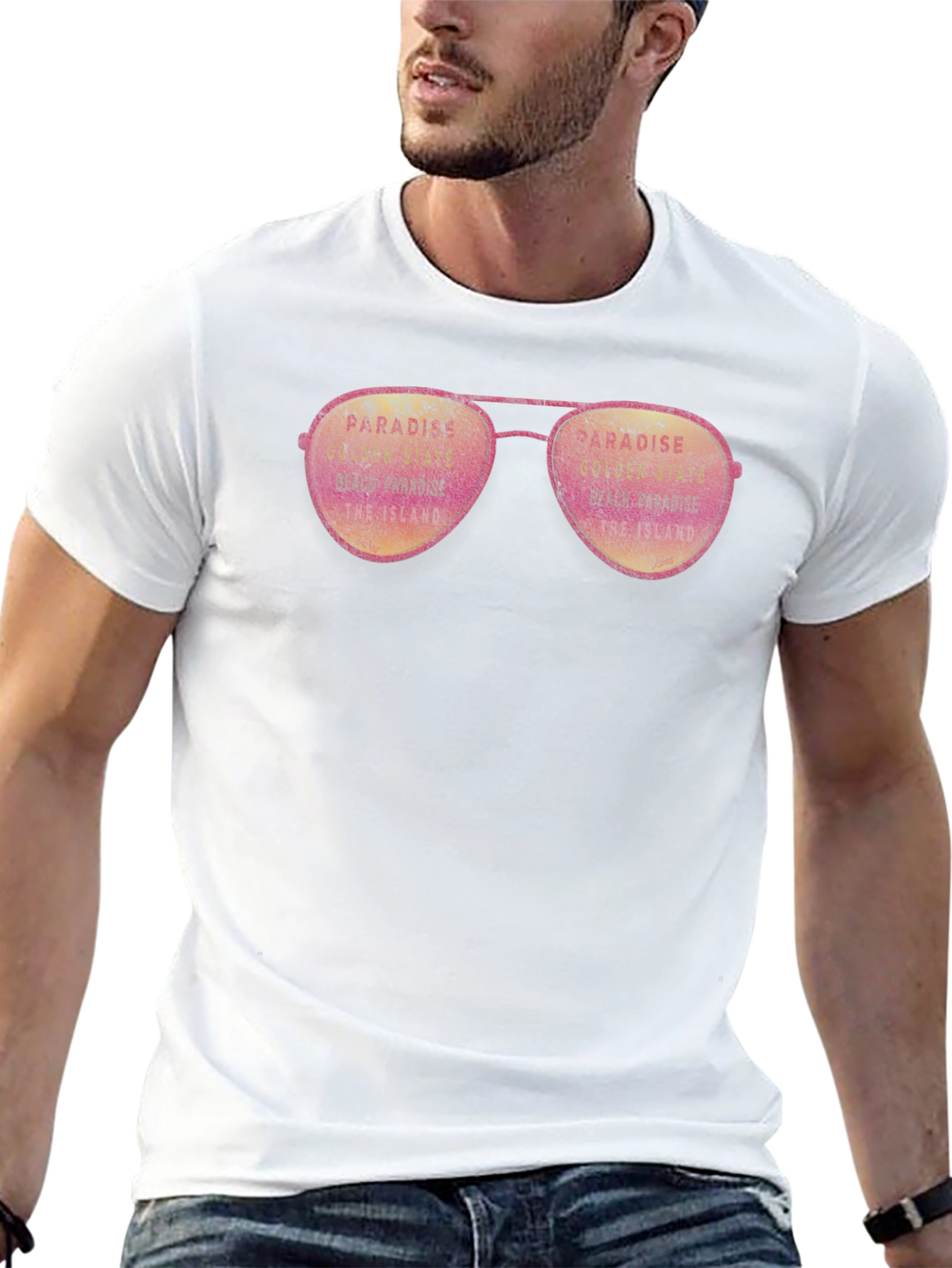 Paradise Island Sunglasses Graphic T-Shirt
