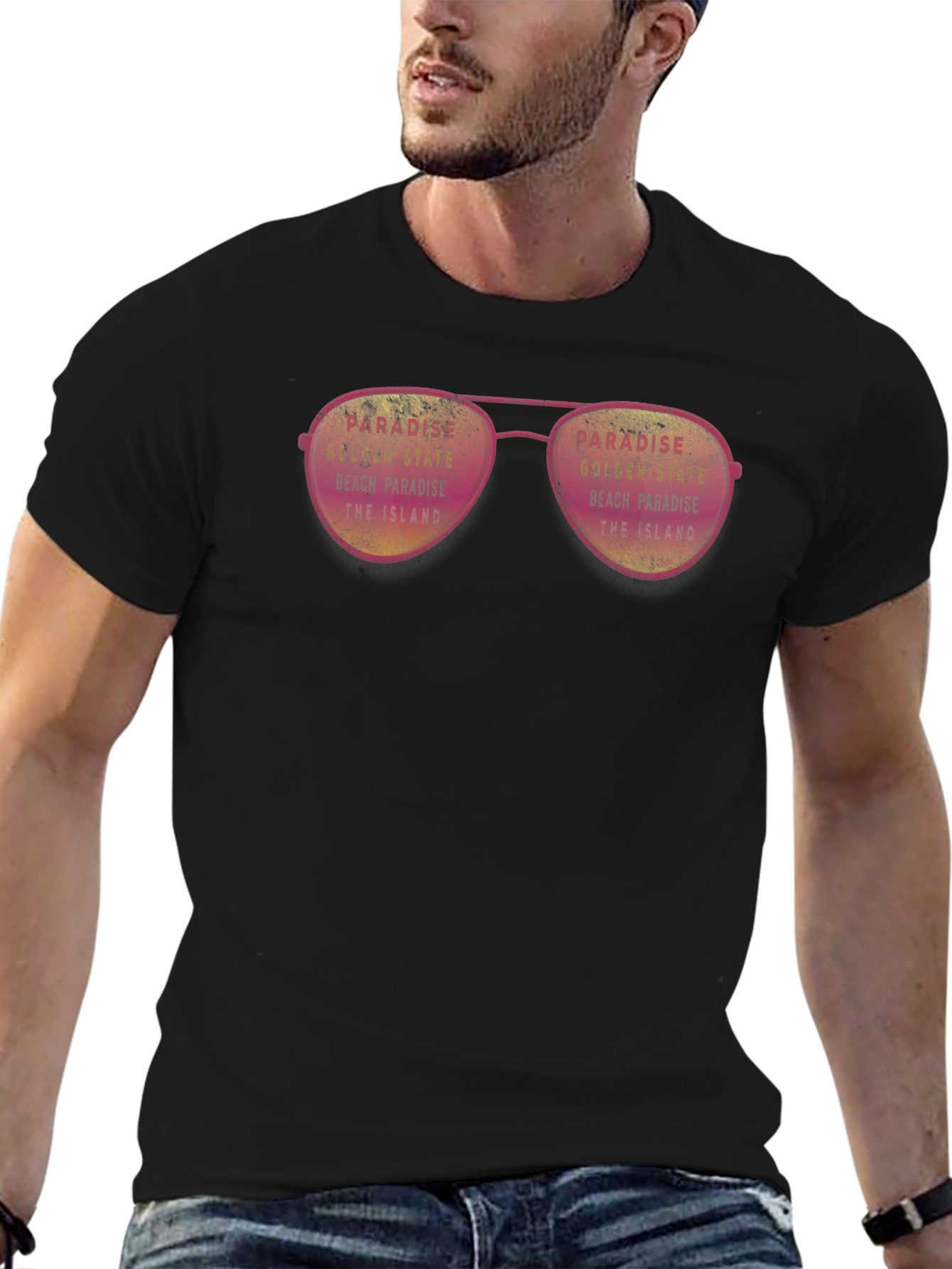 Paradise Island Sunglasses Graphic T-Shirt