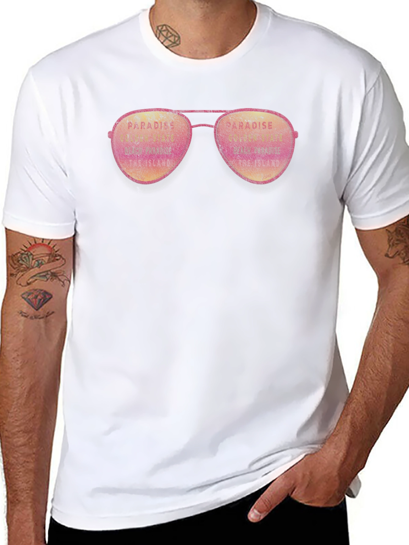 Paradise Island Sunglasses Graphic T-Shirt