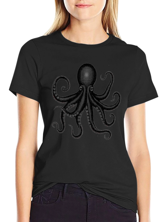 Octopus Graphic Black T-Shirt - Mens