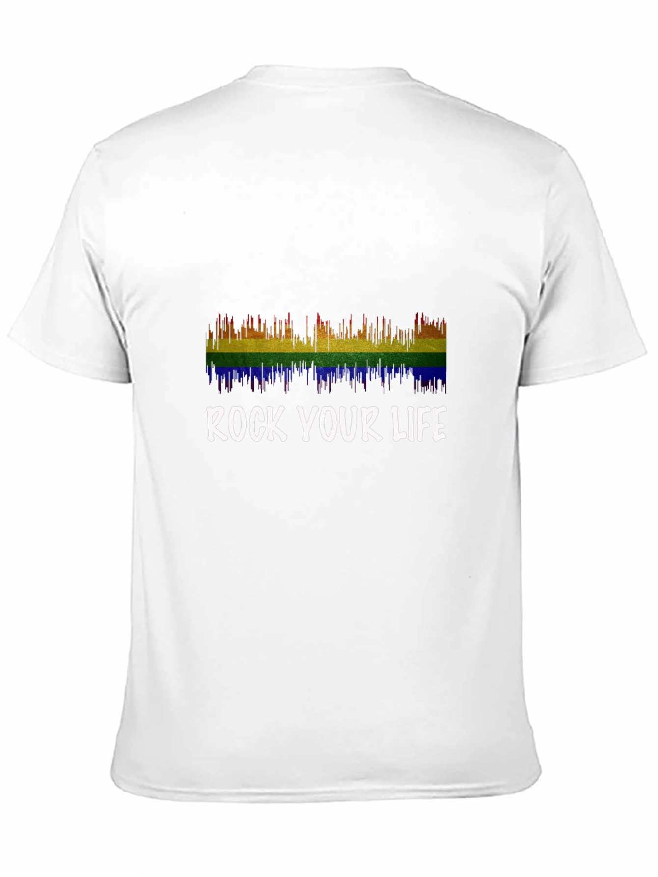 Rock Your Life Rainbow Graphic T-Shirt