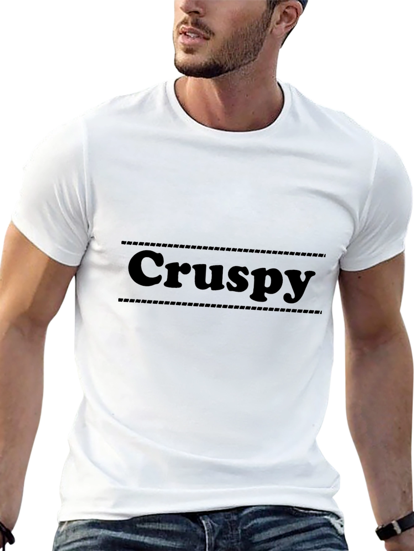 Crispy Black Graphic Tee - Unique Style