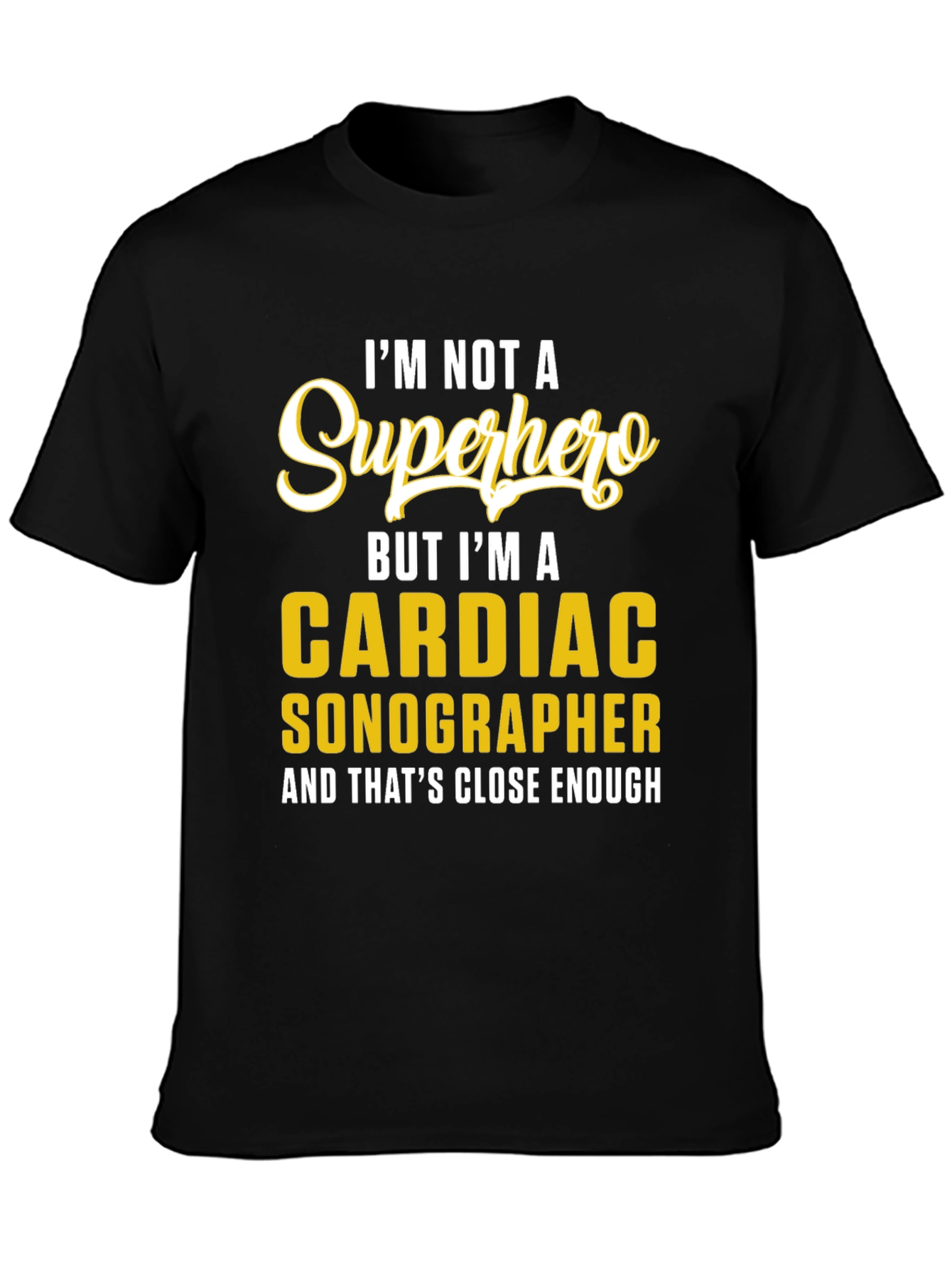 Cardiac Sonographer Superhero Graphic Tee