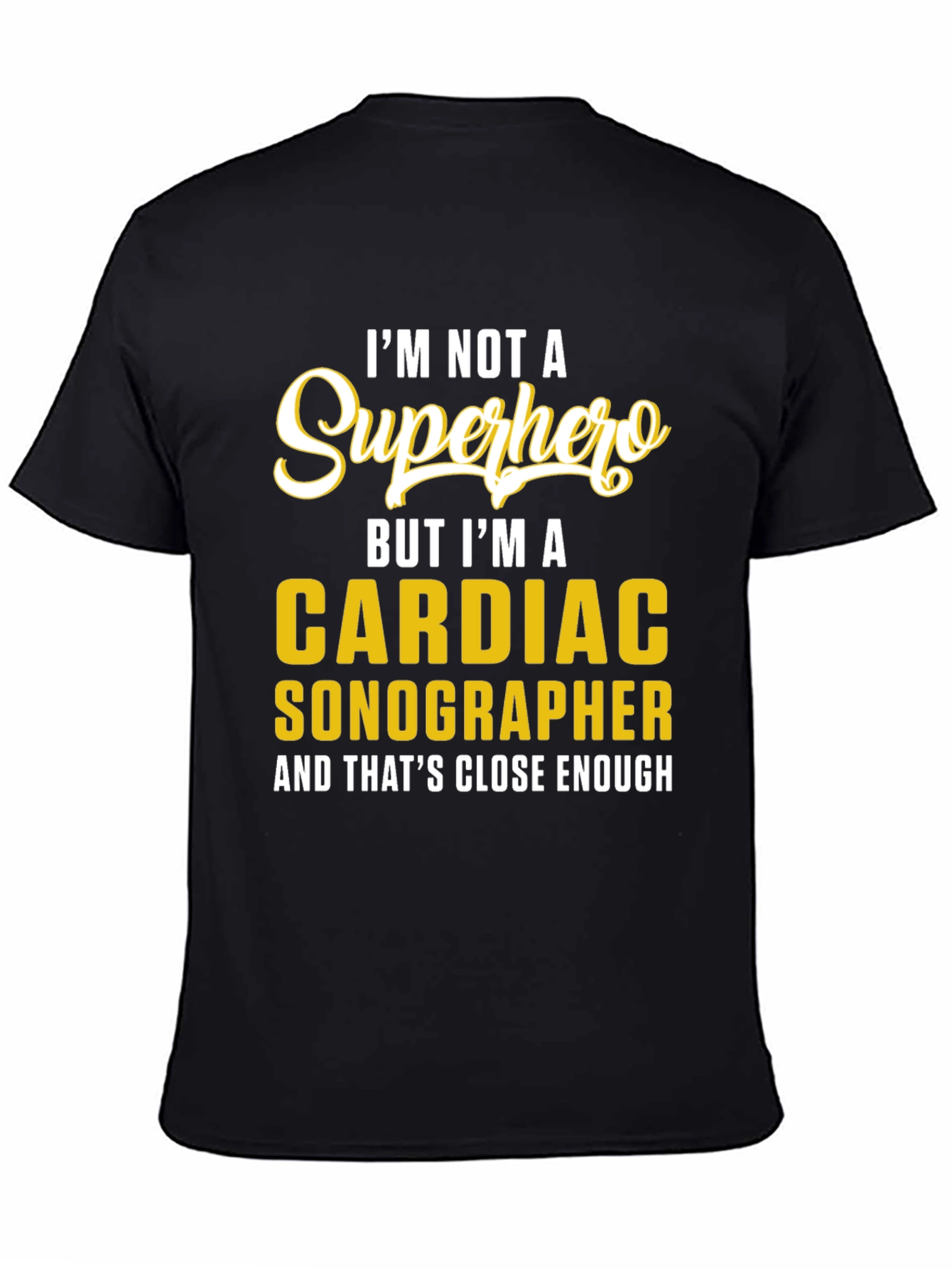 Cardiac Sonographer Superhero Graphic Tee