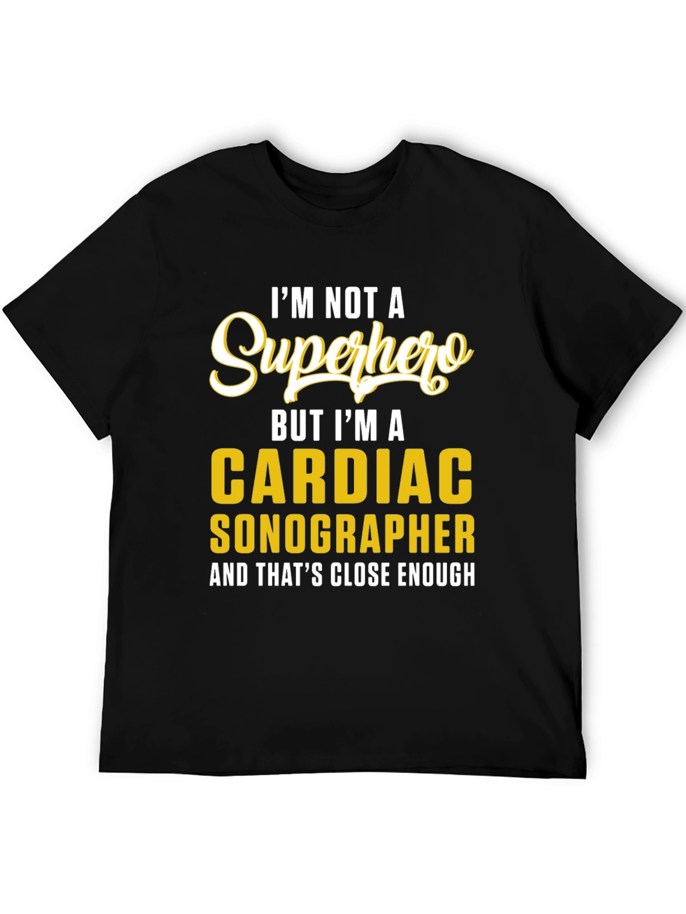 Cardiac Sonographer Superhero Graphic Tee