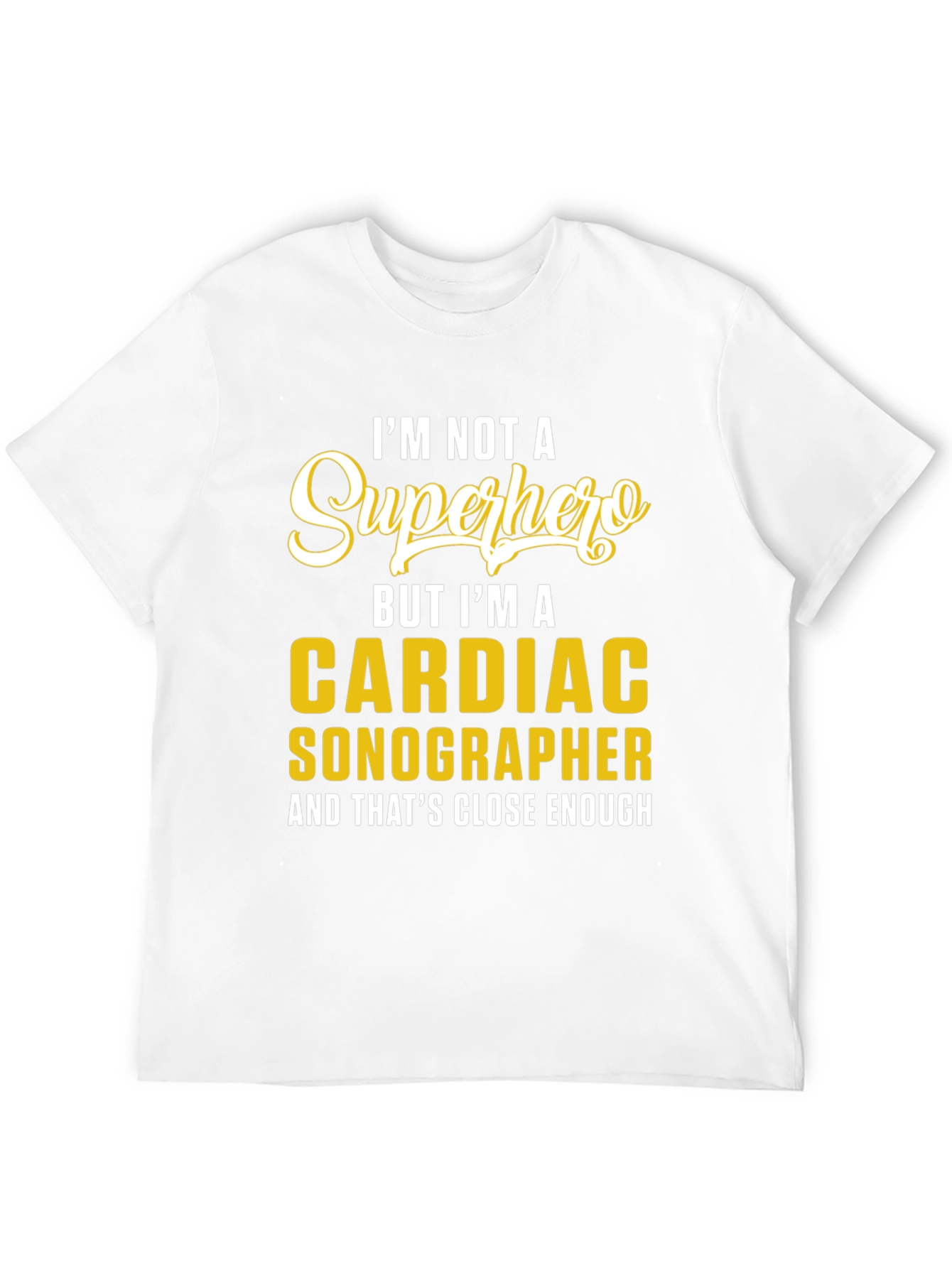 Cardiac Sonographer Superhero Graphic Tee