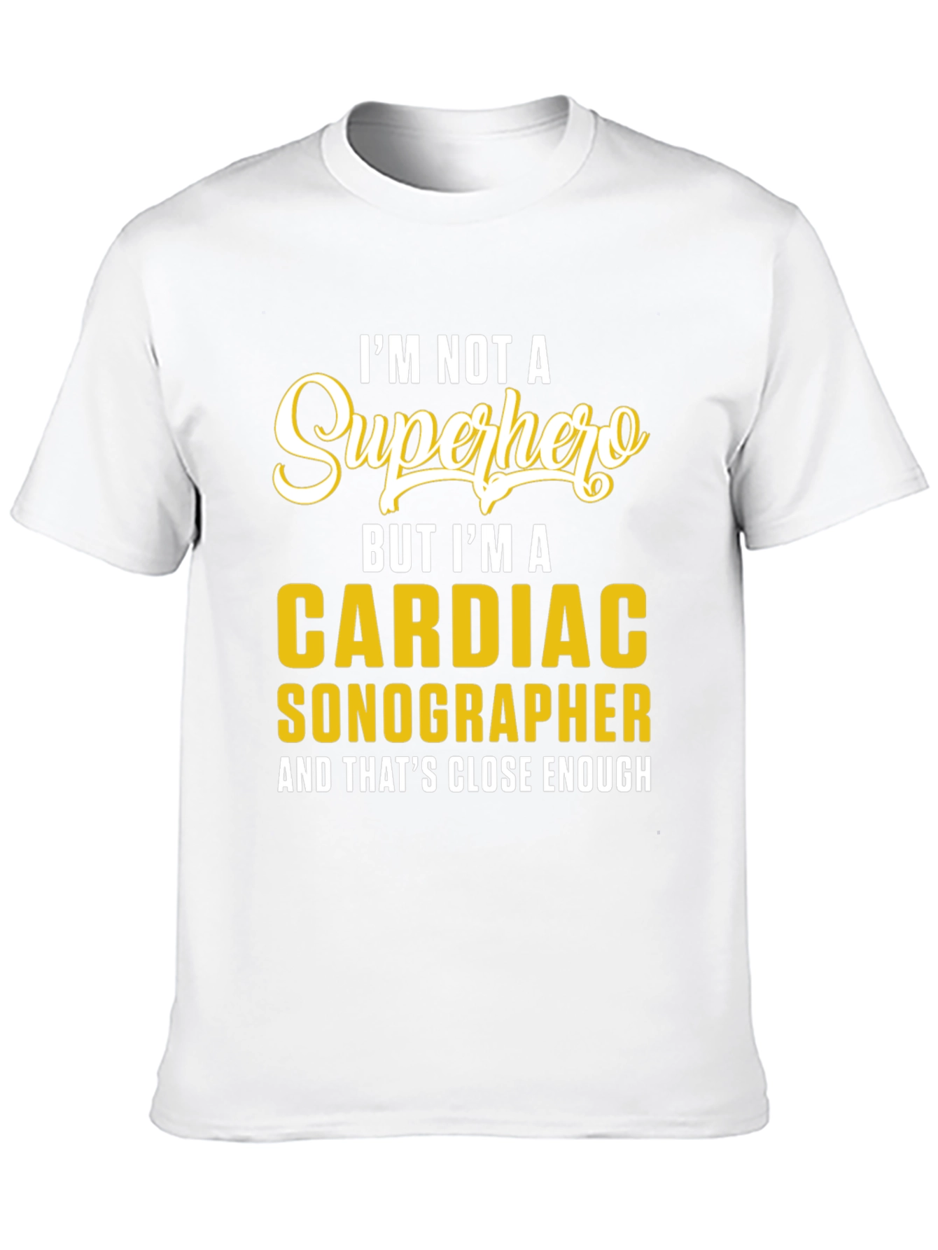 Cardiac Sonographer Superhero Graphic Tee