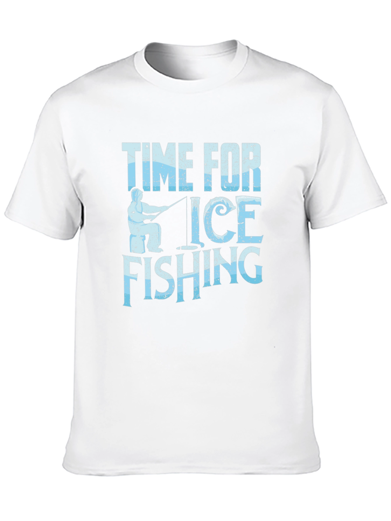 Time For Ice Fishing T-Shirt Black