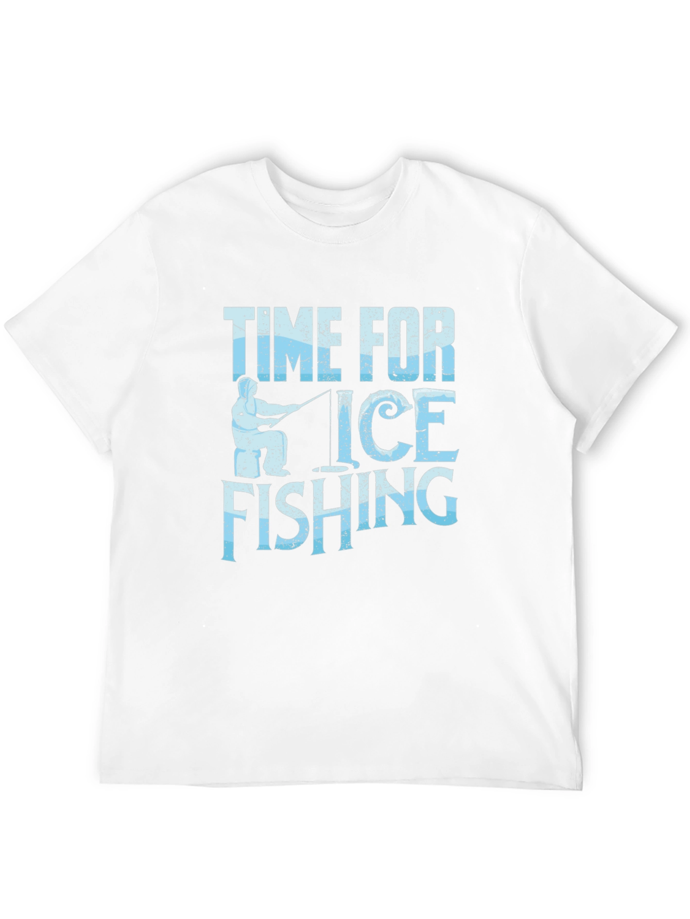Time For Ice Fishing T-Shirt Black