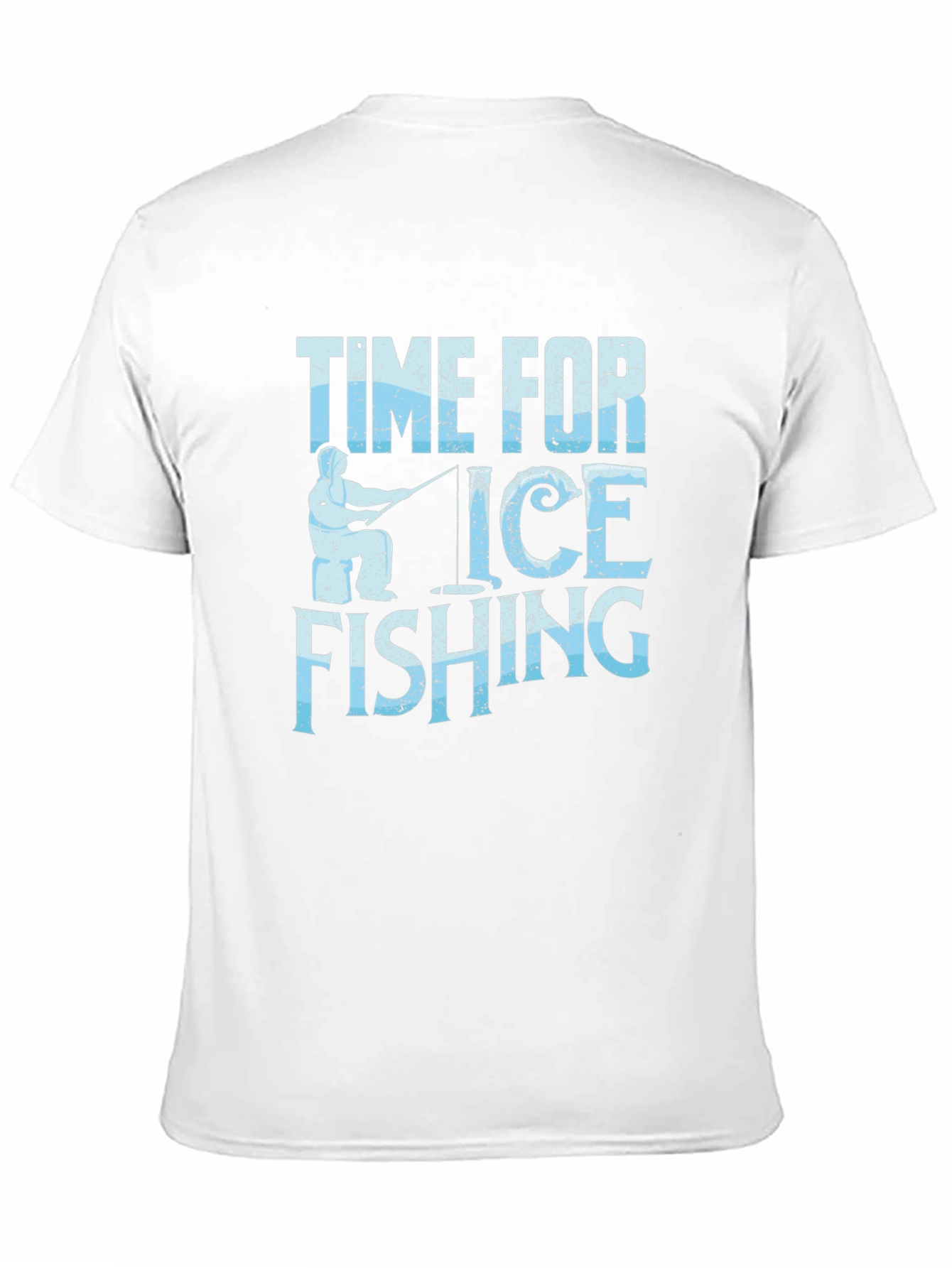 Time For Ice Fishing T-Shirt Black