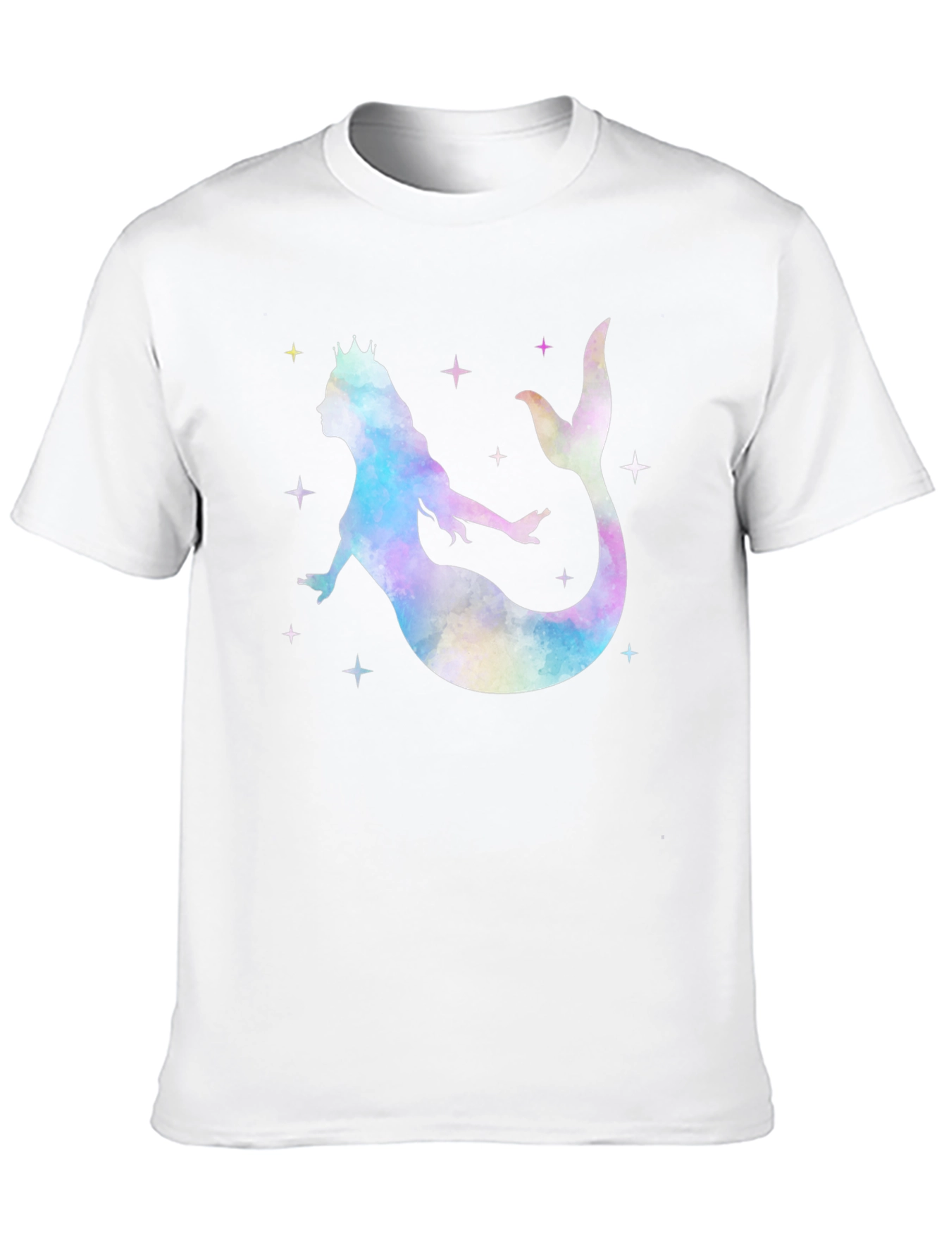 Mermaid Queen Graphic T-Shirt - Black