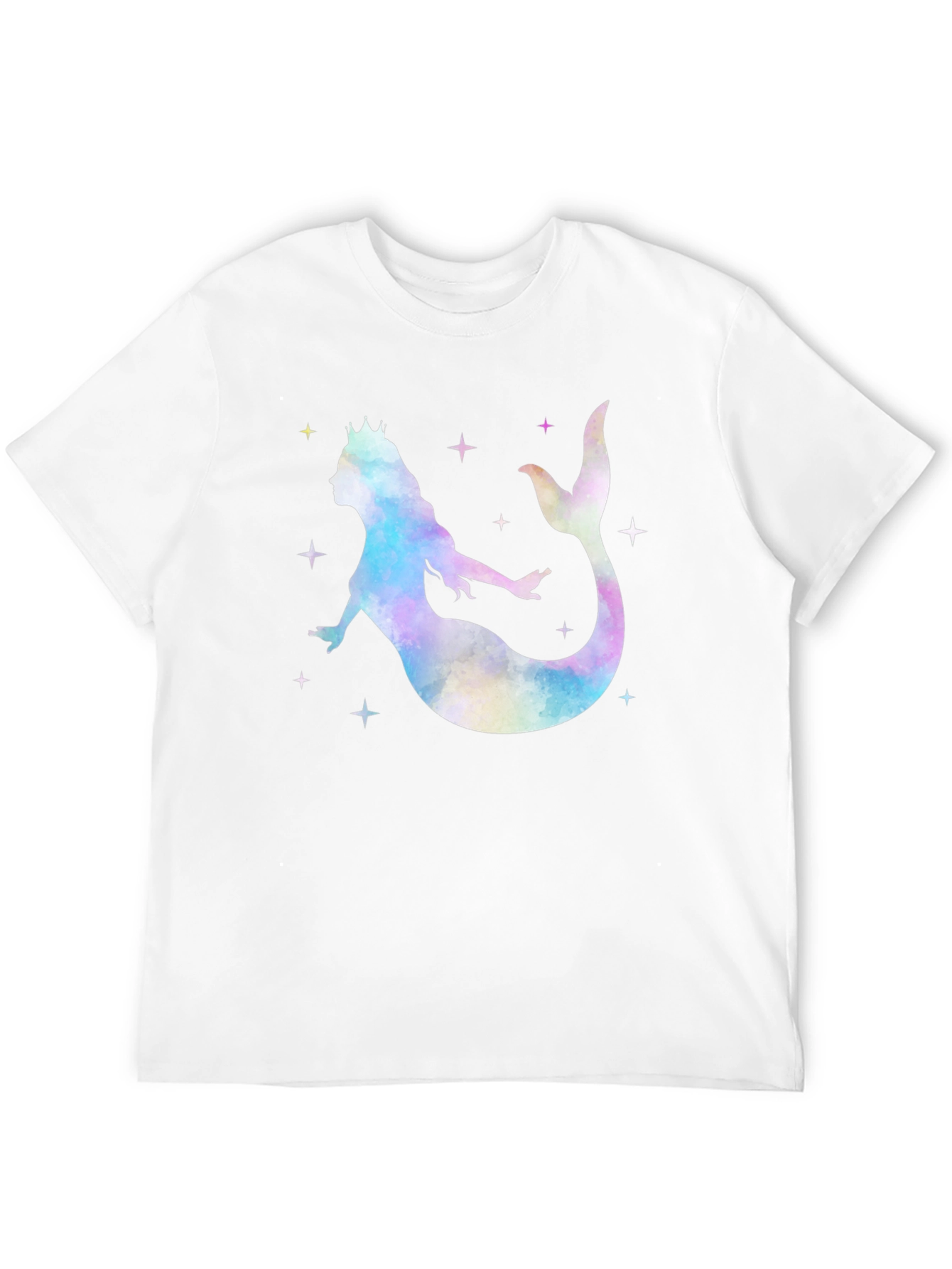 Mermaid Queen Graphic T-Shirt - Black