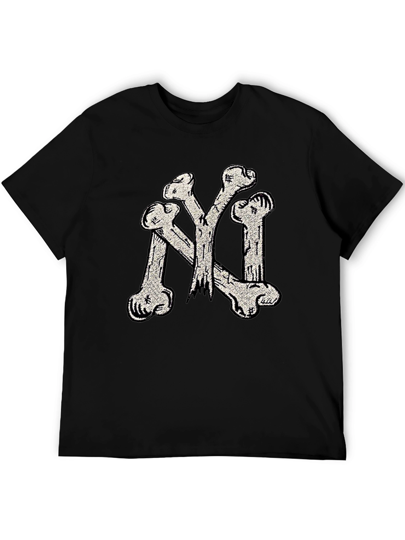 Bone NY Tee - Black Cotton Graphic T-Shirt
