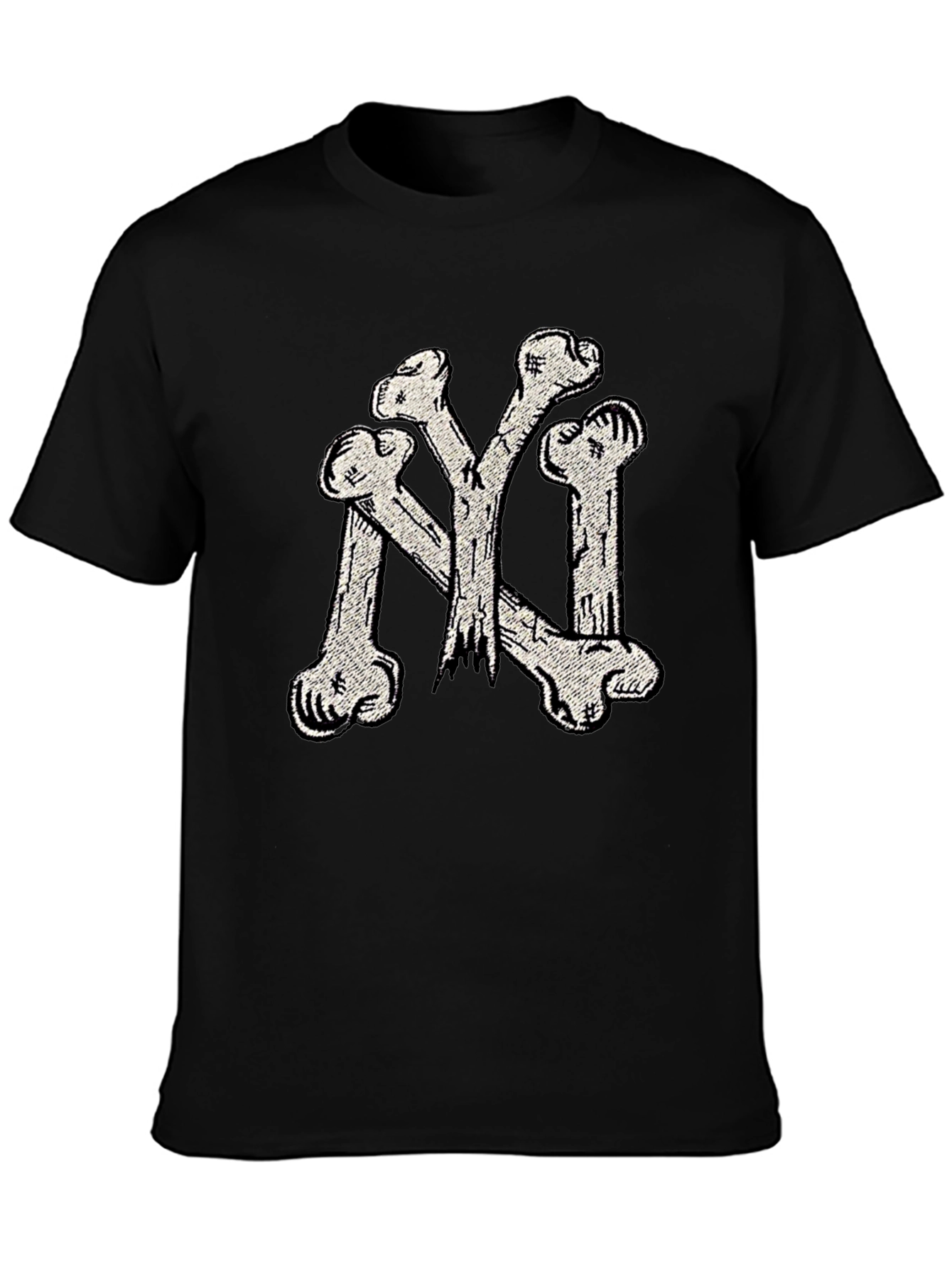 Bone NY Tee - Black Cotton Graphic T-Shirt