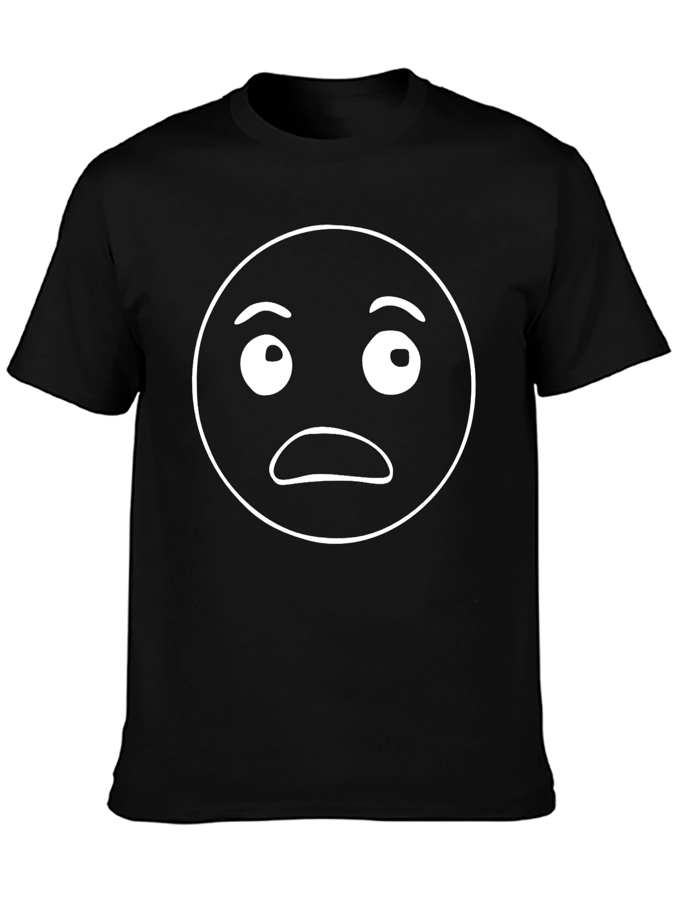 Distressed Emoji T-Shirt - Black Cotton Blend