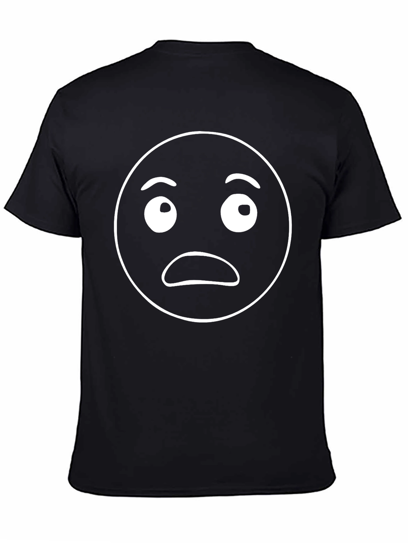 Distressed Emoji T-Shirt - Black Cotton Blend