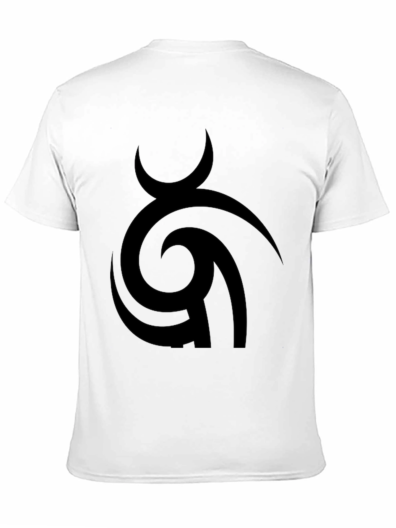 Abstract Design Black Cotton T-Shirt