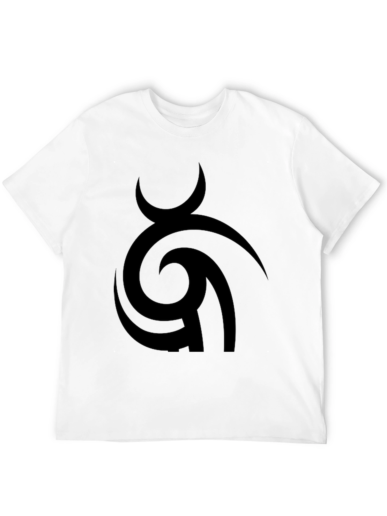 Abstract Design Black Cotton T-Shirt