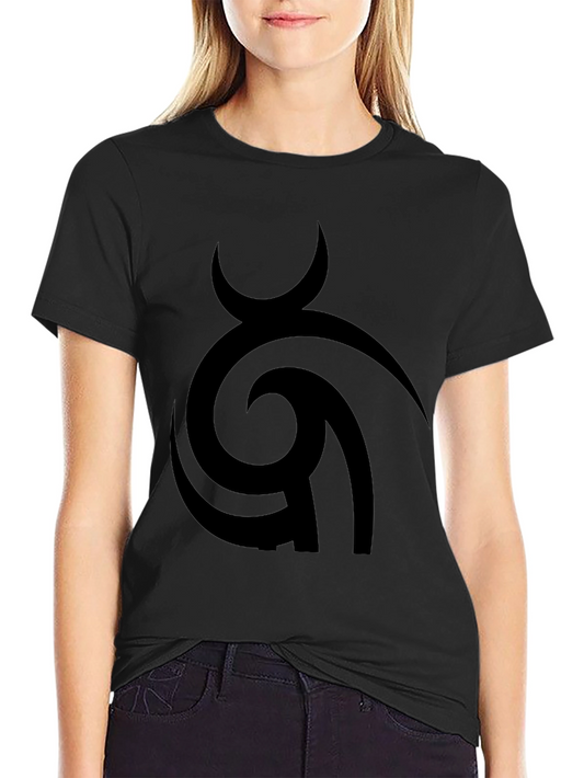 Abstract Design Black Cotton T-Shirt