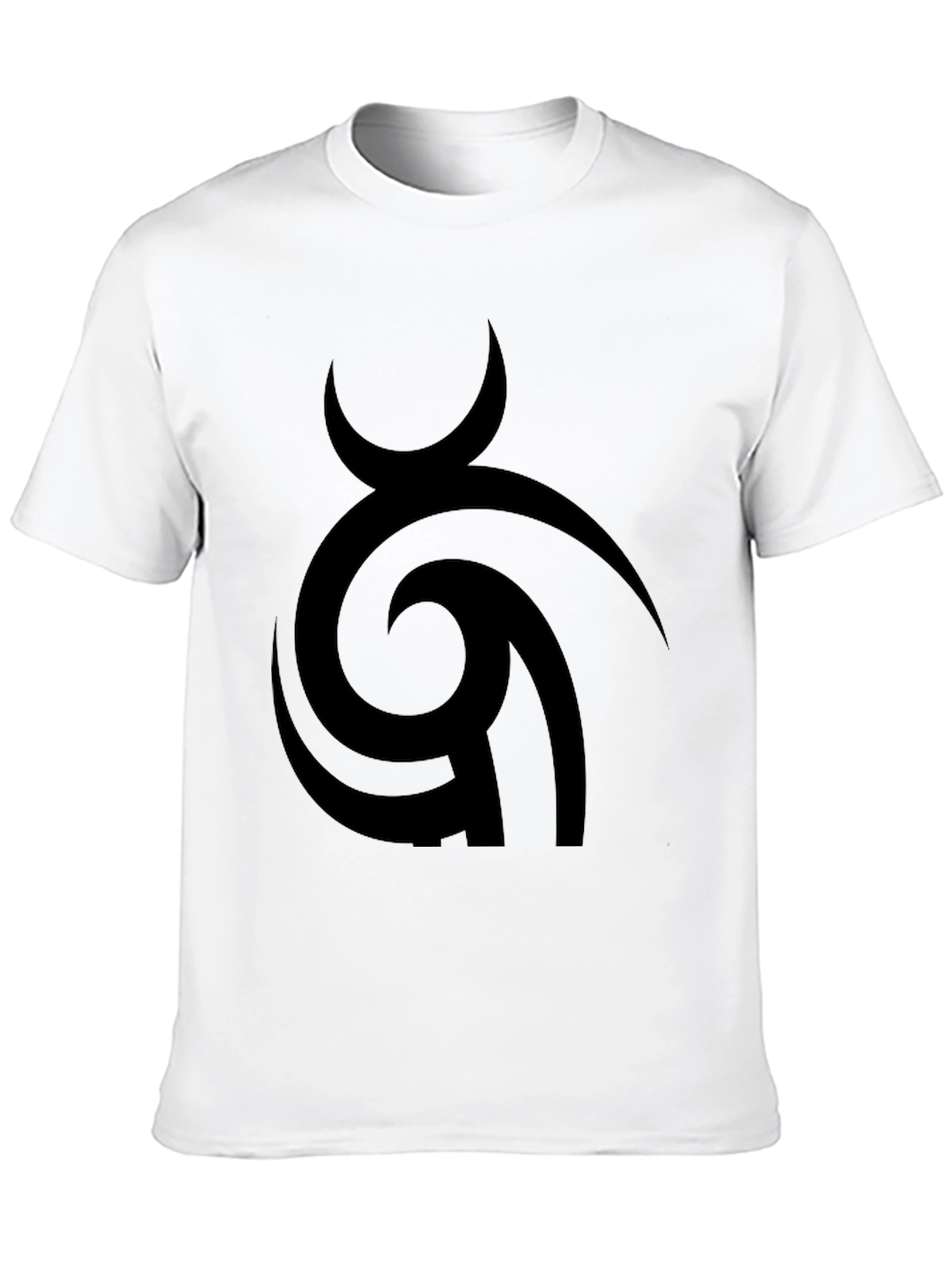 Abstract Design Black Cotton T-Shirt
