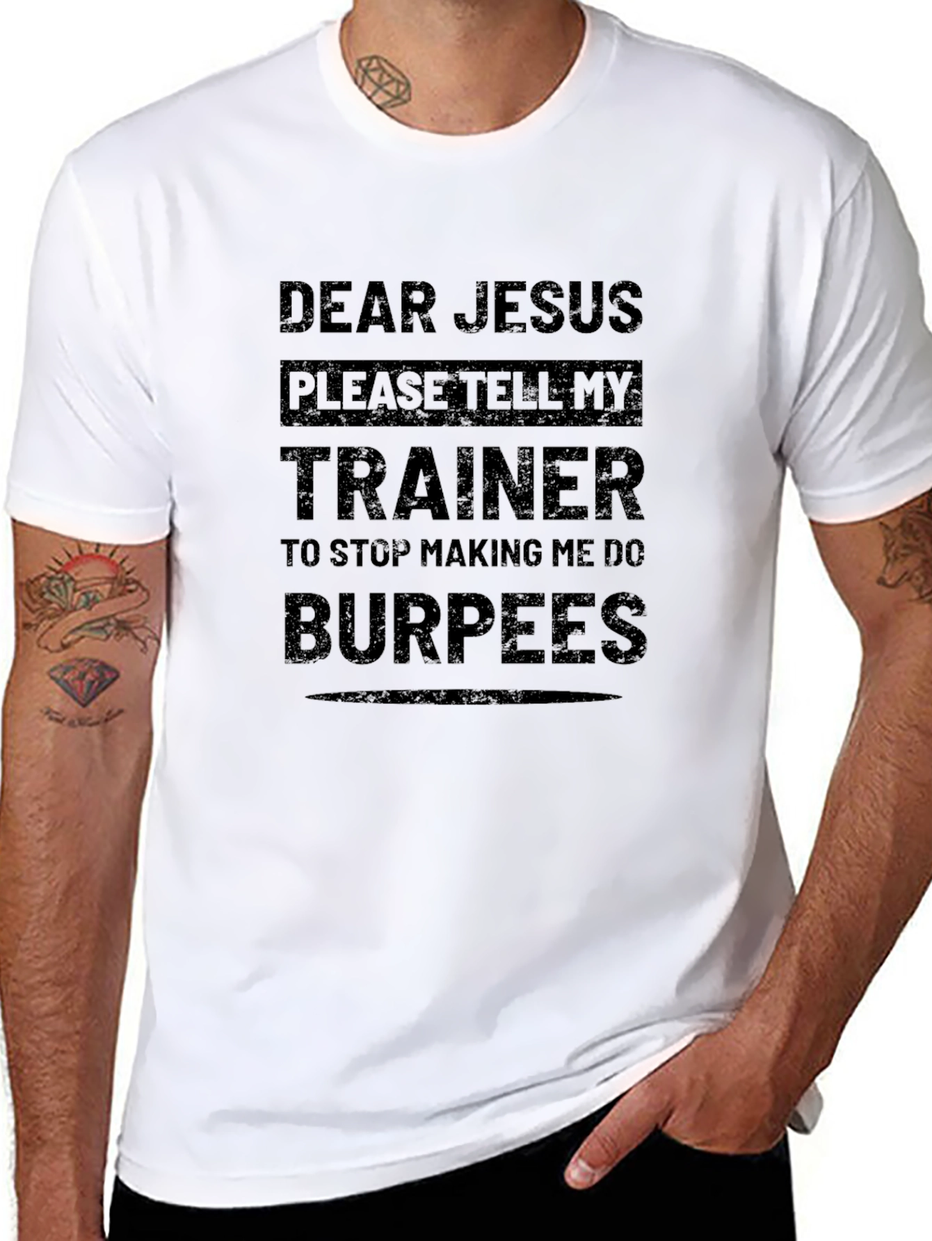 Dear Jesus Burpees Trainer T-Shirt