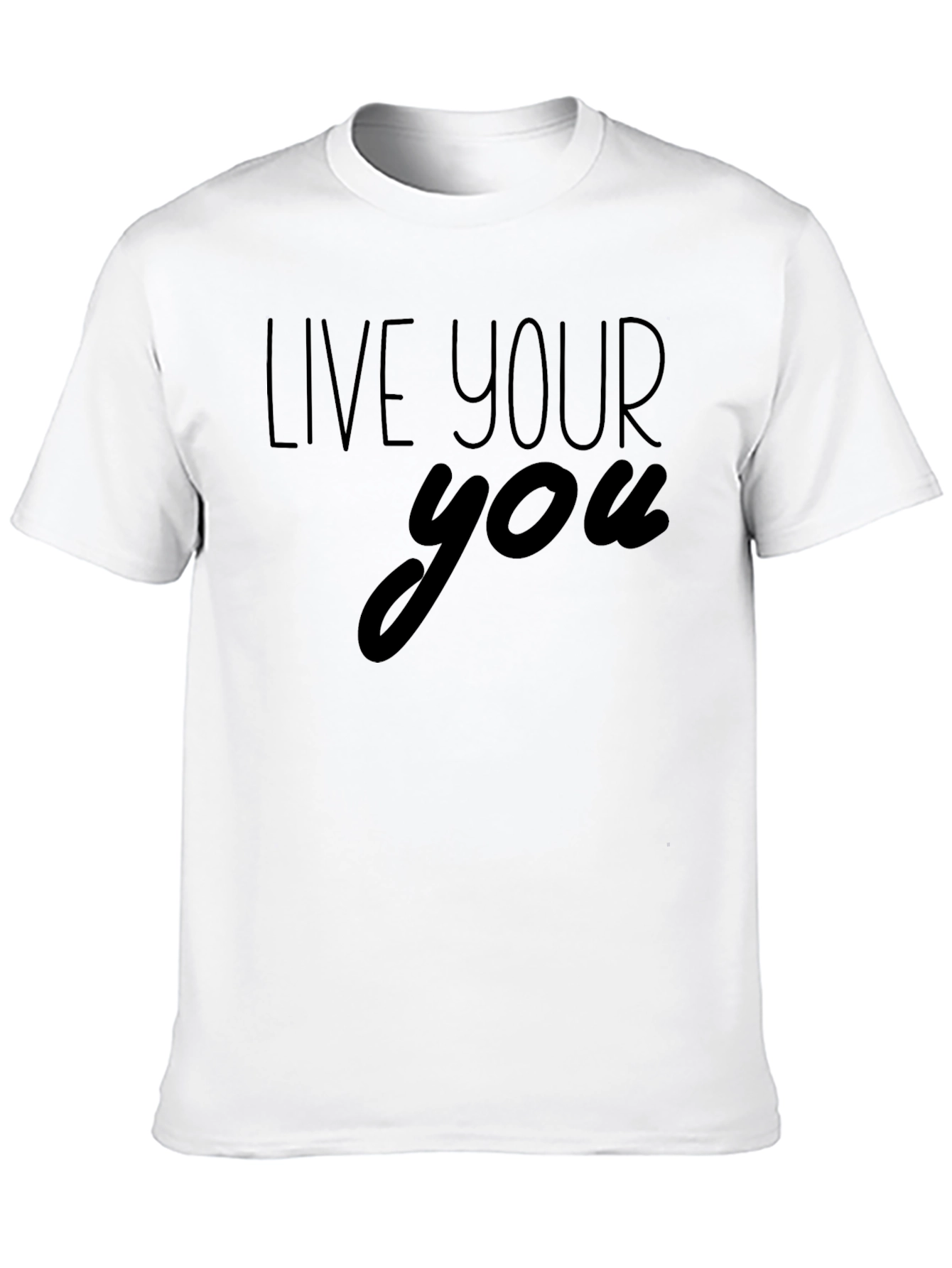Live Your You Black Graphic T-Shirt