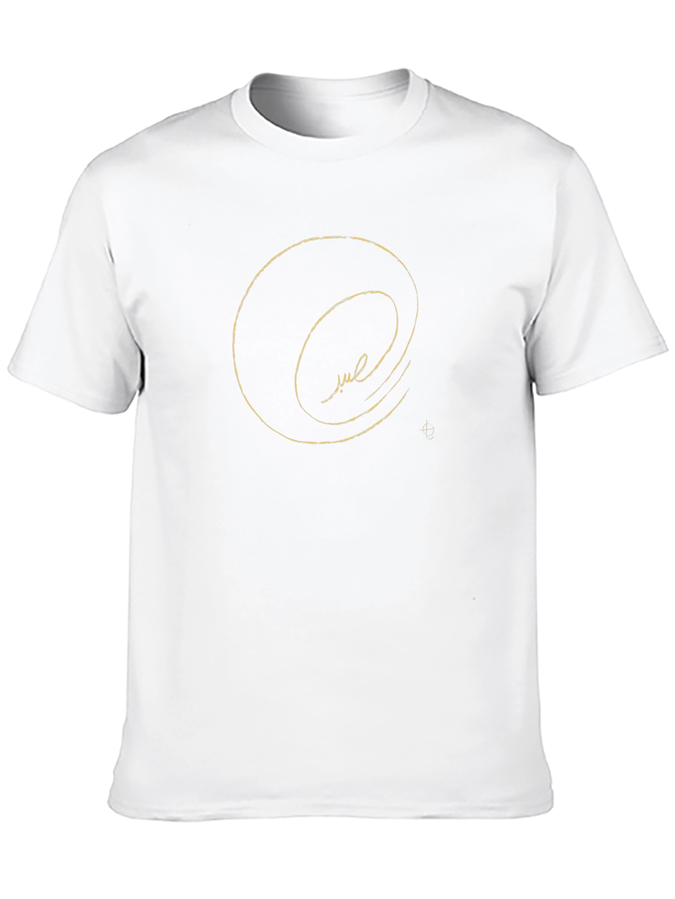 Abstract Gold Graphic Black T-Shirt