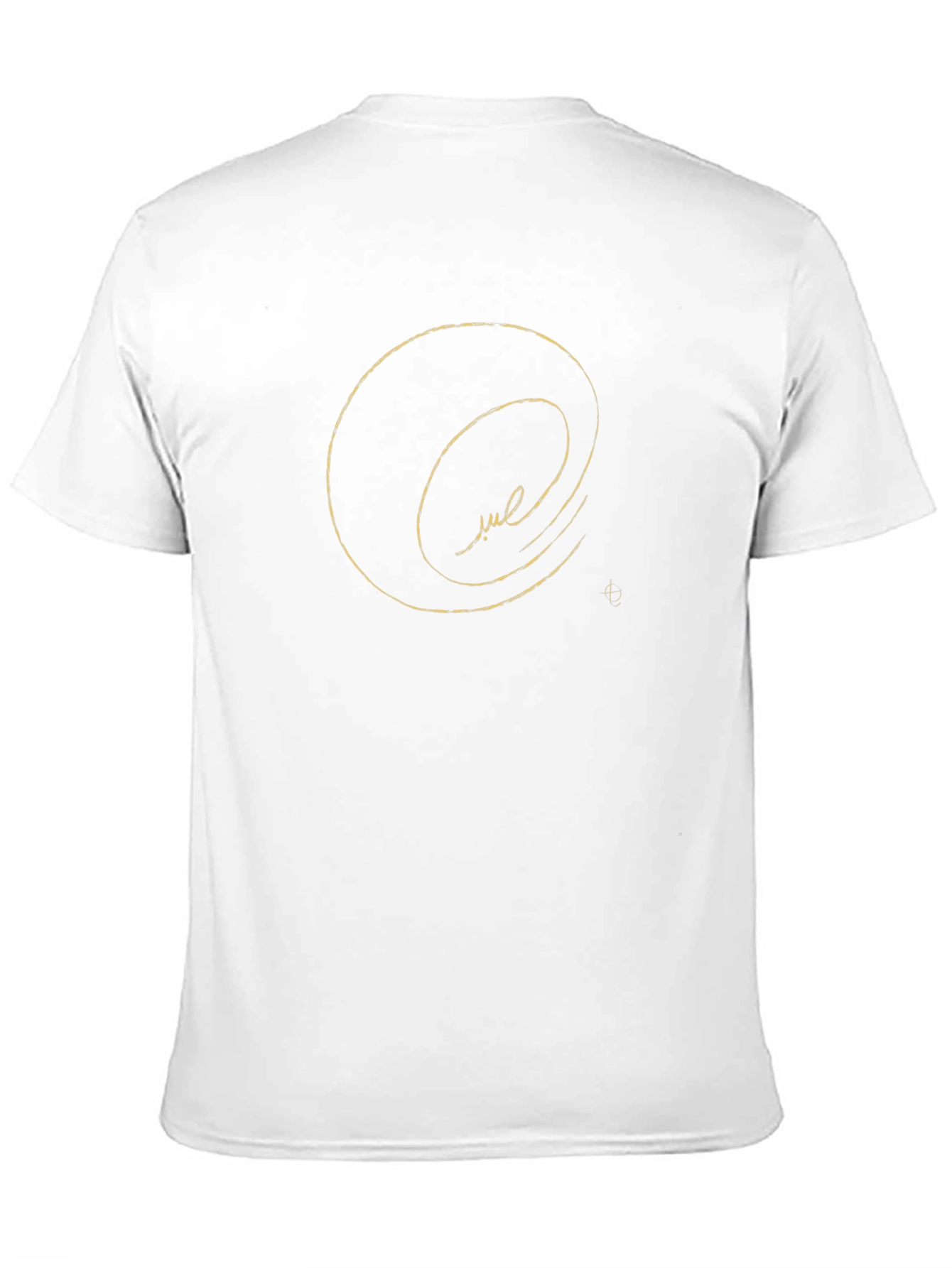 Abstract Gold Graphic Black T-Shirt