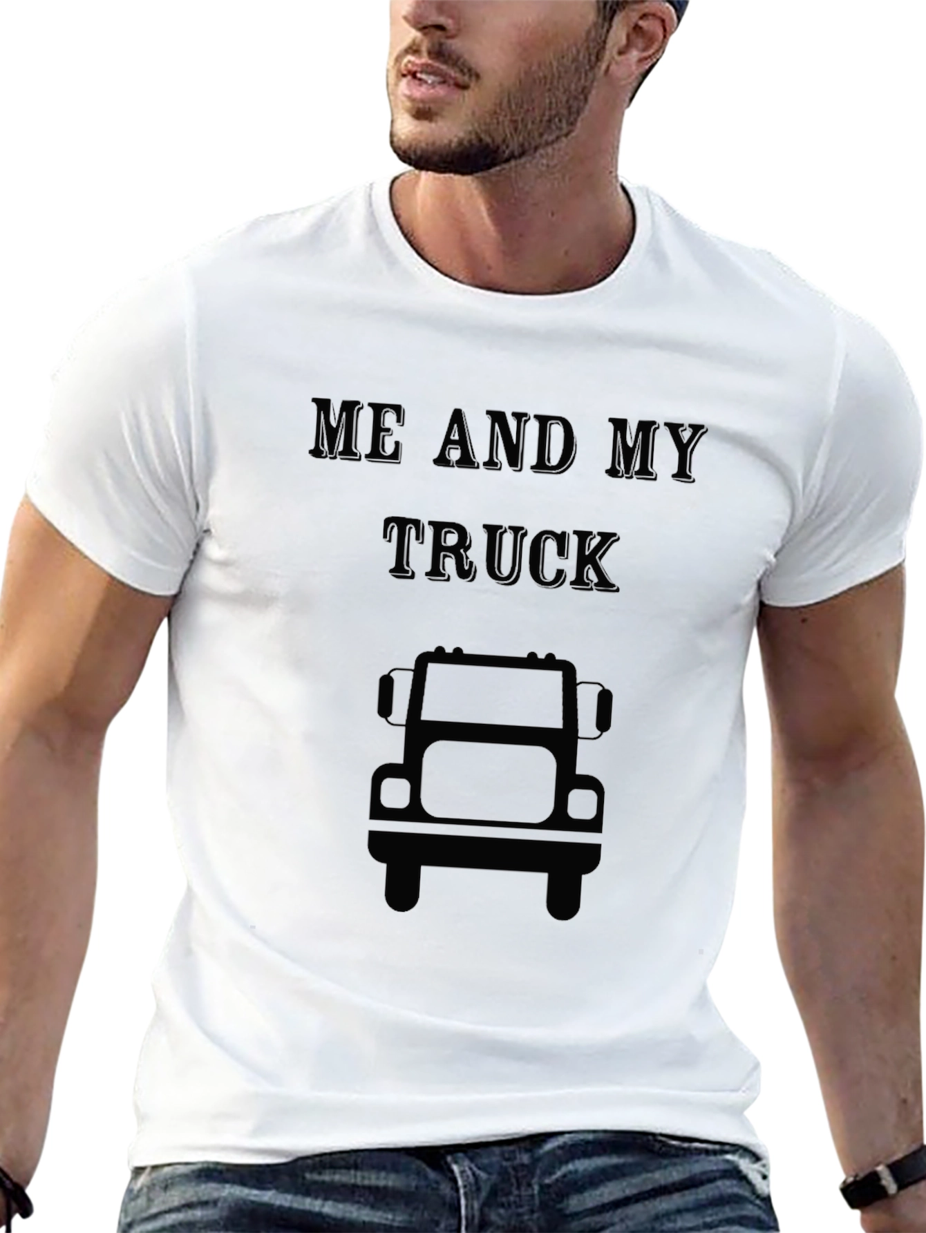 Me and My Truck Black Graphic T-Shirt