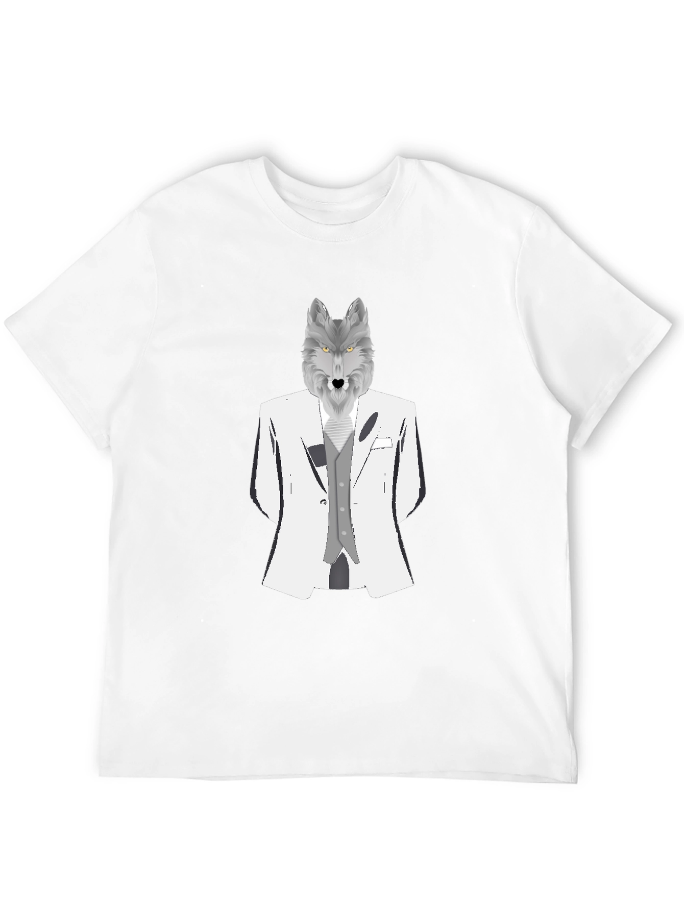 Wolf in Suit Graphic Tee - Black T-Shirt