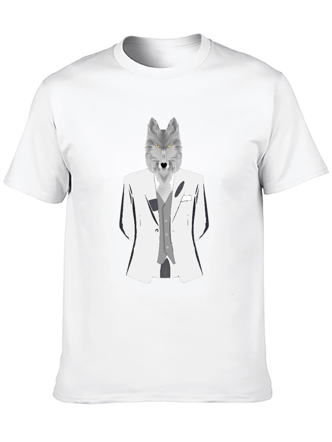 Wolf in Suit Graphic Tee - Black T-Shirt