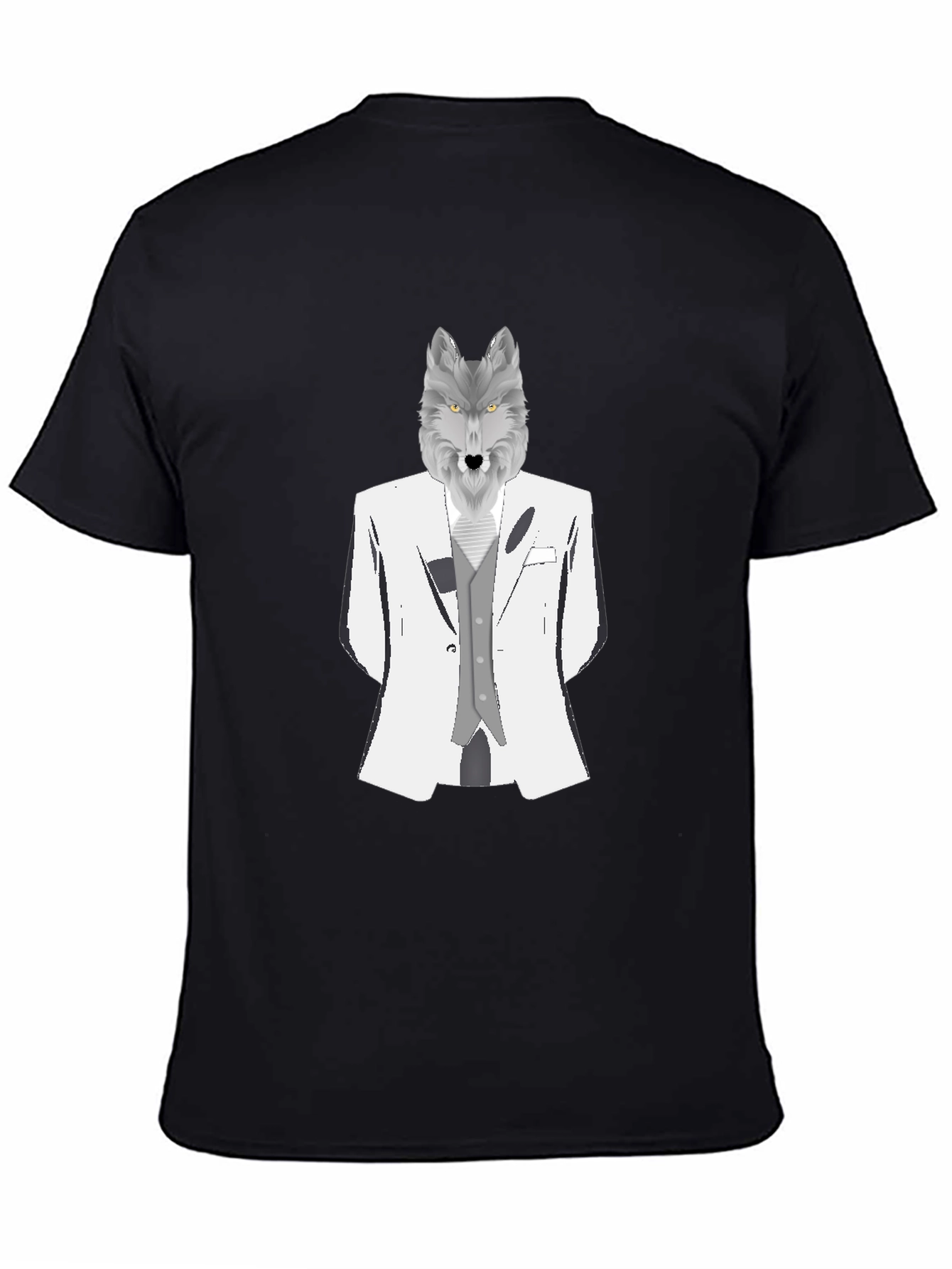 Wolf in Suit Graphic Tee - Black T-Shirt