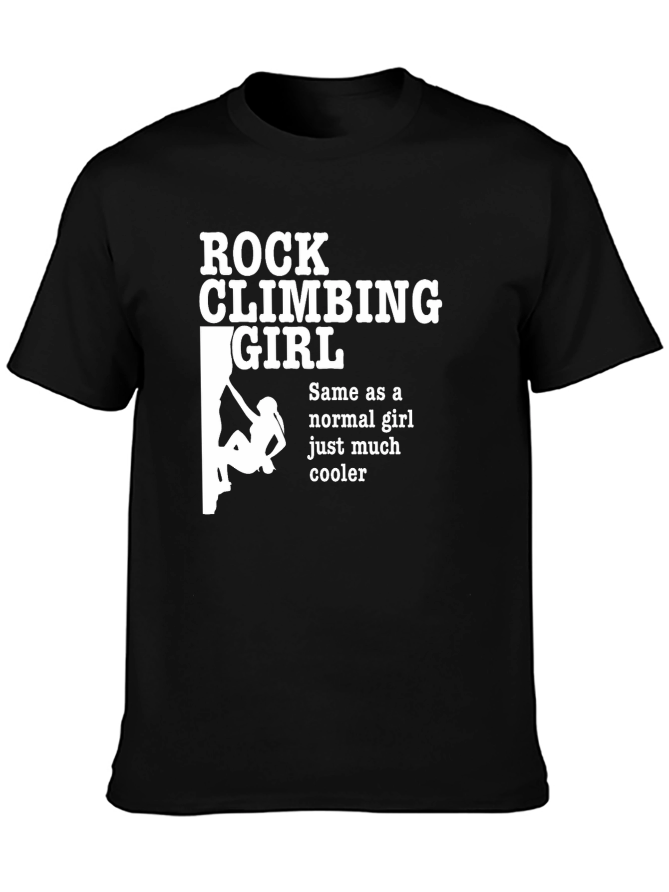 Rock Climbing Girl T-Shirt Cool Climber Tee