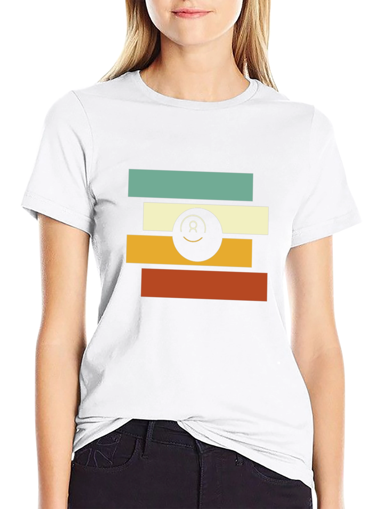 Retro Stripe Graphic Tee - Stylish Casual Wear