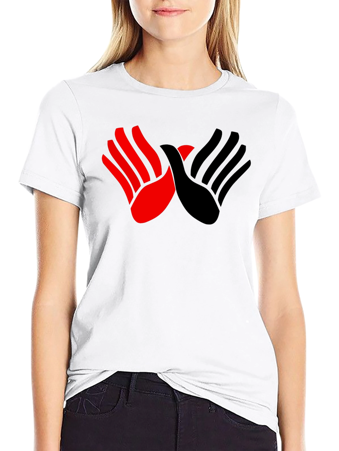Graphic Tee - Hands Design Black Shirt