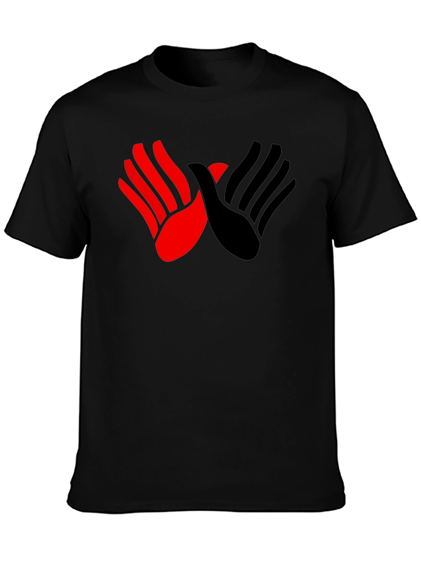 Graphic Tee - Hands Design Black Shirt