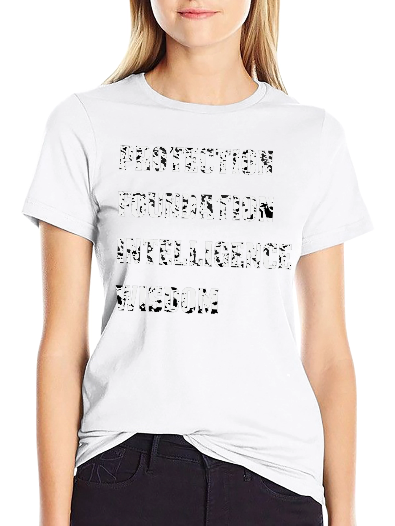 Protection Foundation Intelligence Wisdom Mens Black T-Shirt