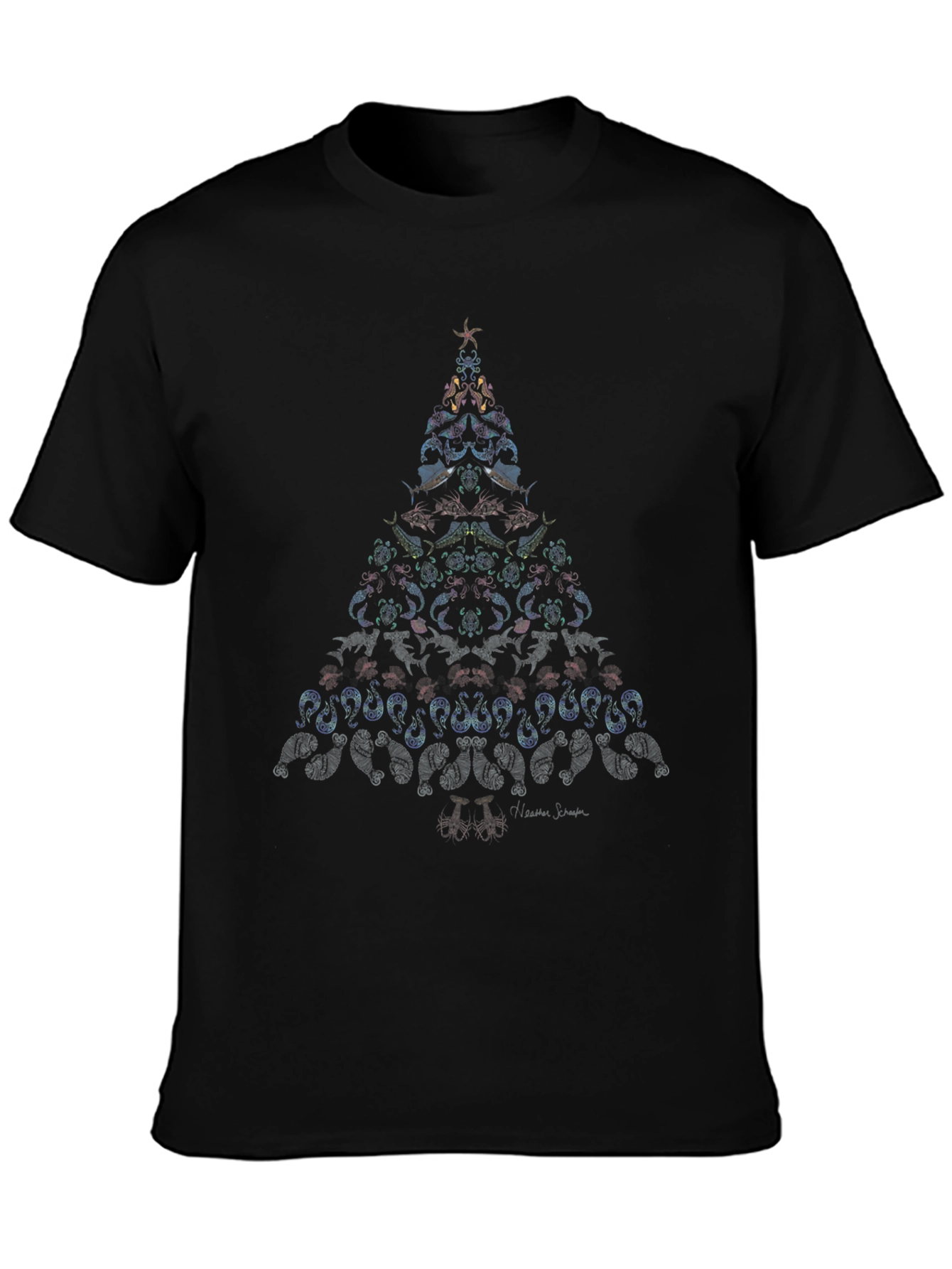 Holiday Tree Graphic Tee - Unique Christmas Design