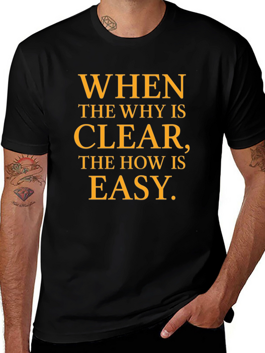 Inspirational Motivation T-Shirt - When the Why is Clear