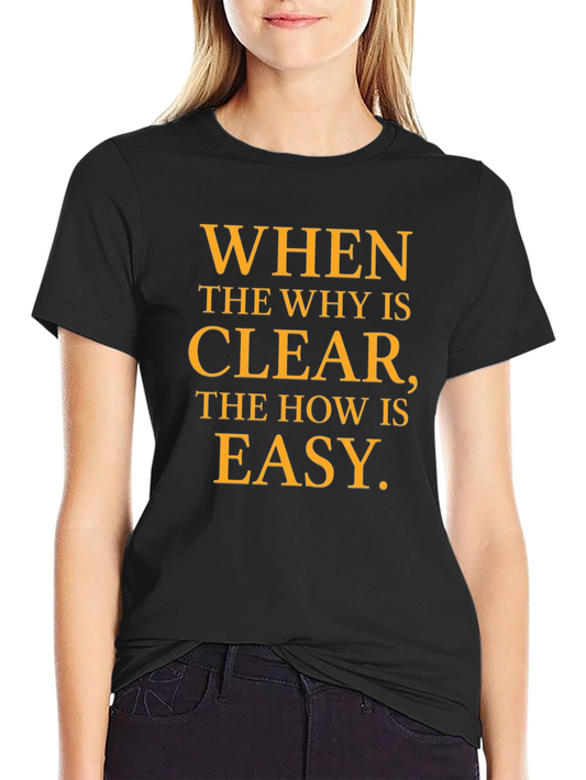 Inspirational Motivation T-Shirt - When the Why is Clear