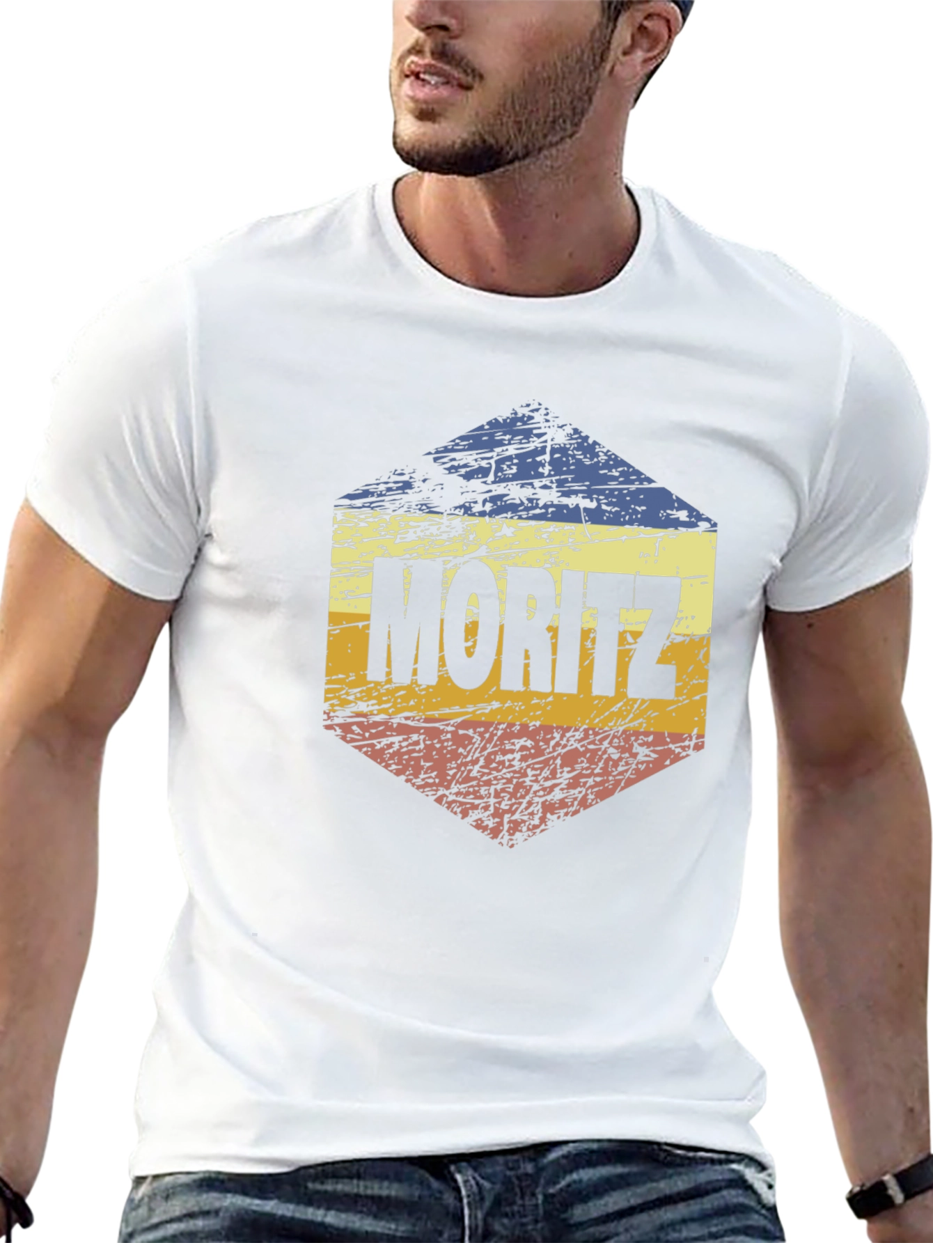 Moritz Retro Hexagon Graphic T-Shirt