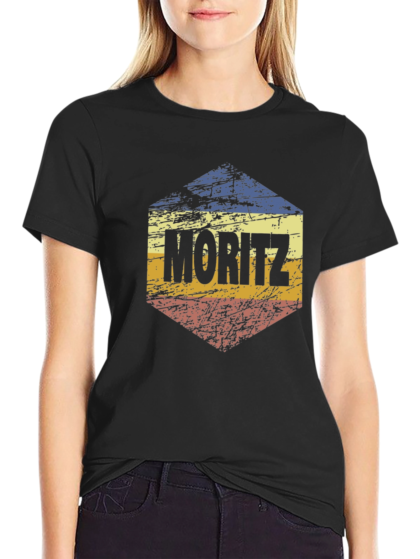 Moritz Retro Hexagon Graphic T-Shirt