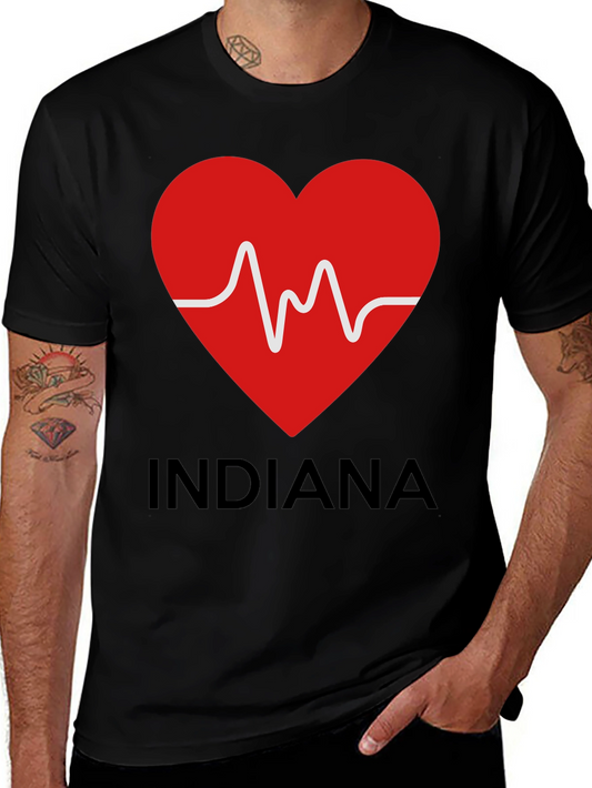 Indiana Love Heartbeat Graphic Tee