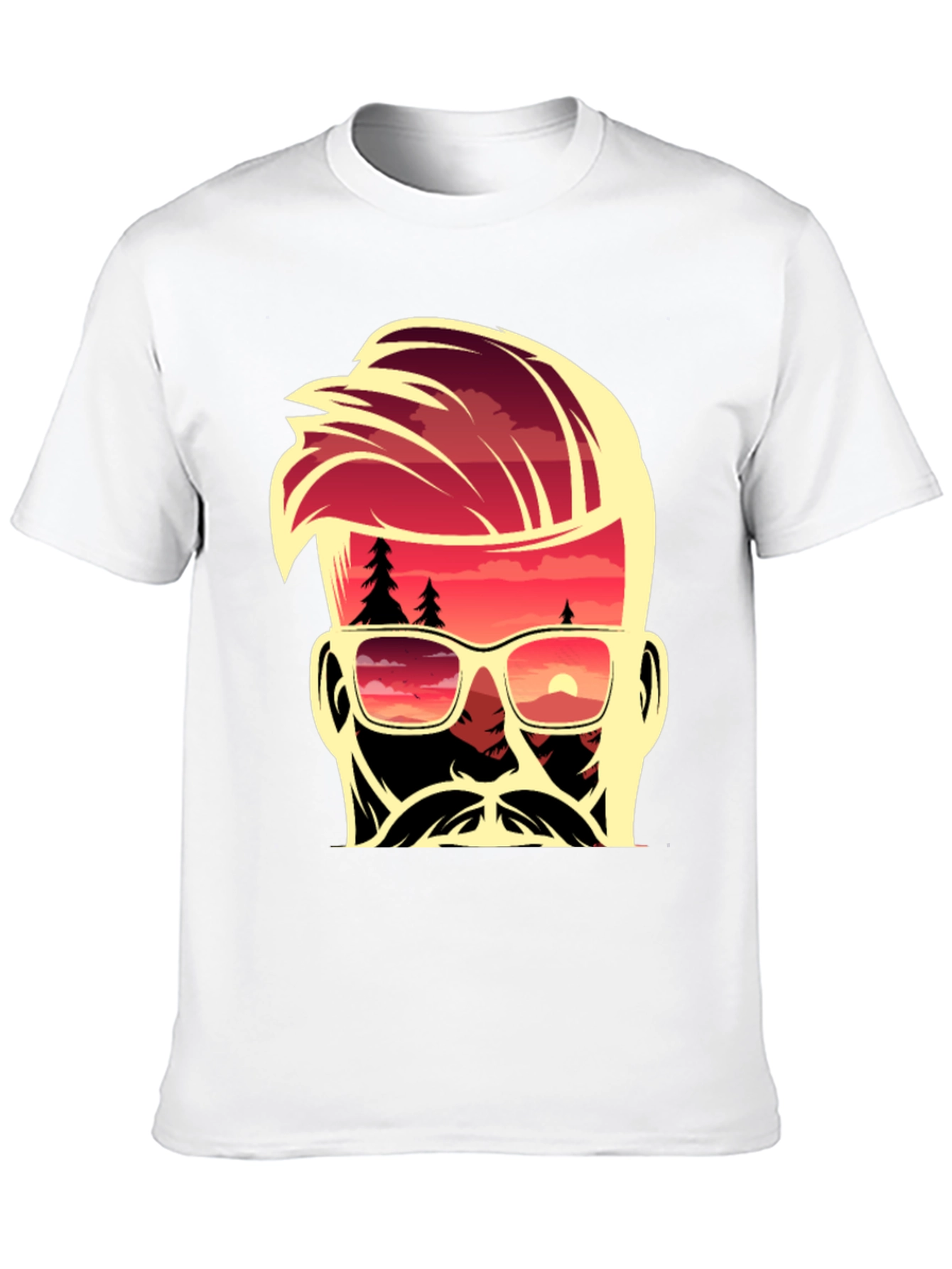 Sunset Dude Graphic Tee - Cool Retro Design