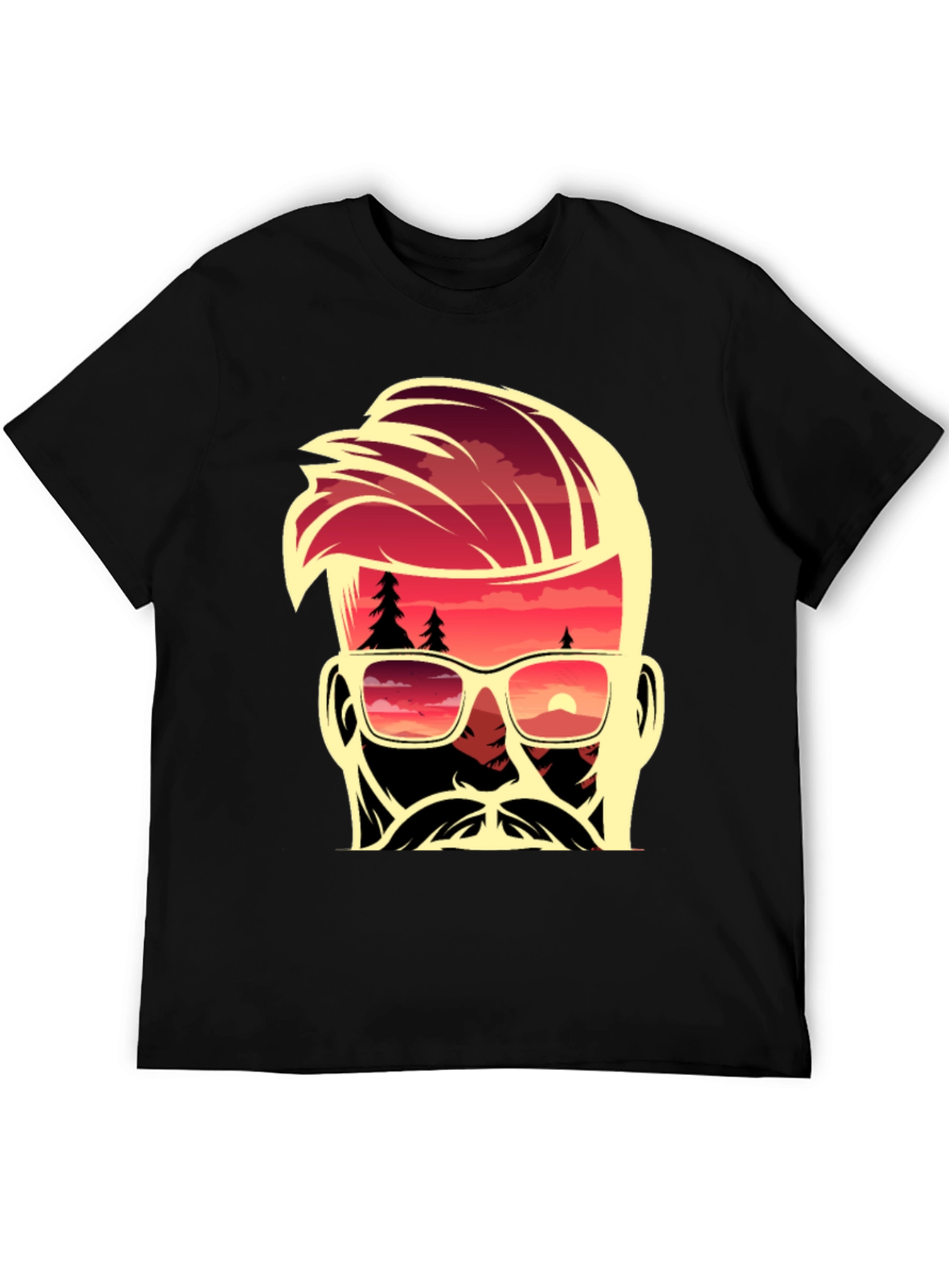 Sunset Dude Graphic Tee - Cool Retro Design