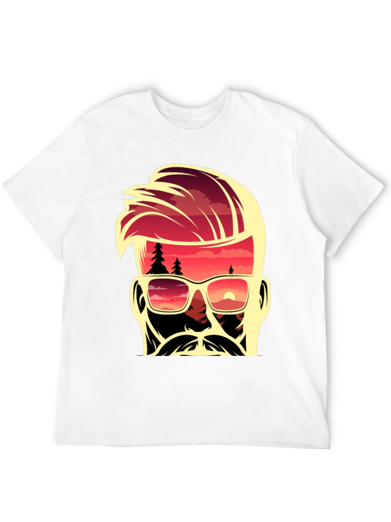 Sunset Dude Graphic Tee - Cool Retro Design